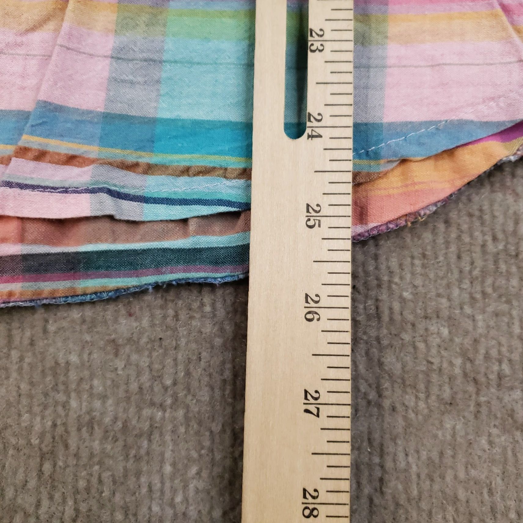 Vintage Vtg Circle T Button Up Shirt Womens Large Blue Pink Plaid Western Fringe Size L / US 10 / IT 46 - 4 Thumbnail