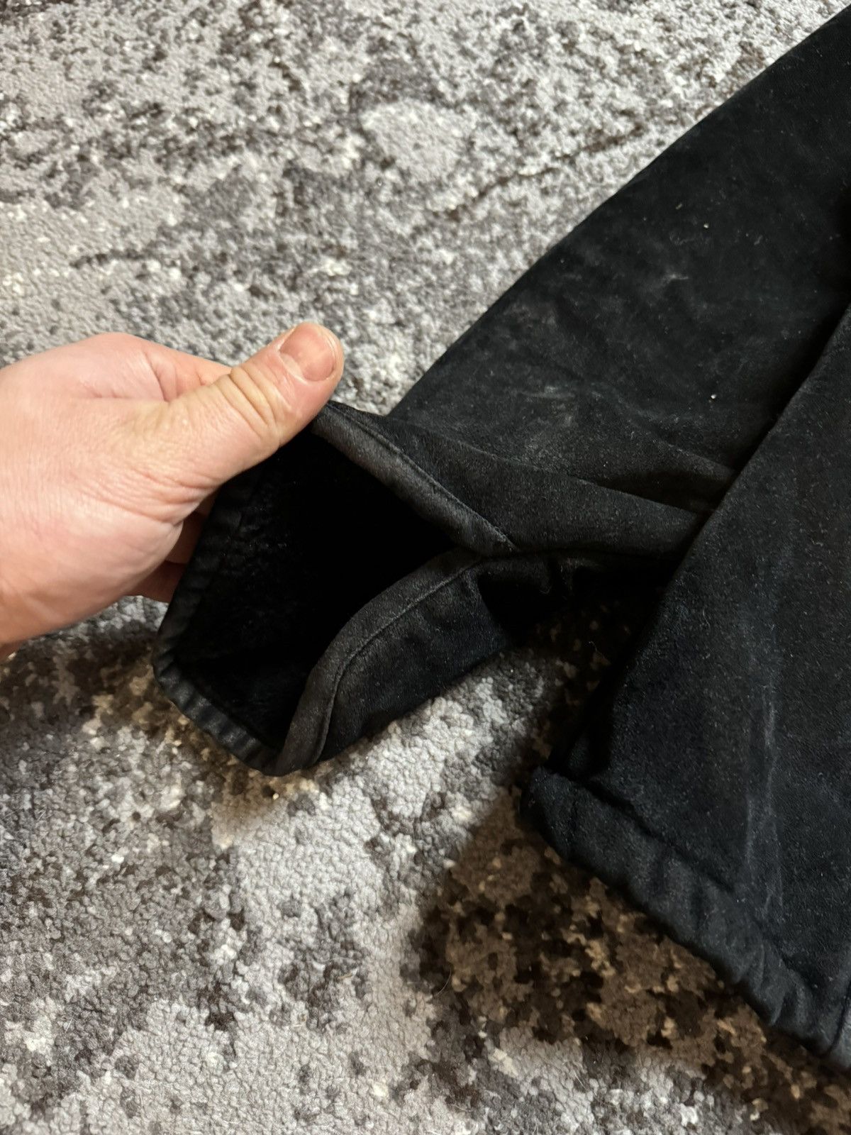 If Six Was Nine × Le Grande Bleu (L.G.B.) × Vintage Vintage Y2K Suede Leather Style Fur Faux Collar Sleeve Jack Size US M / EU 48-50 / 2 - 3 Thumbnail