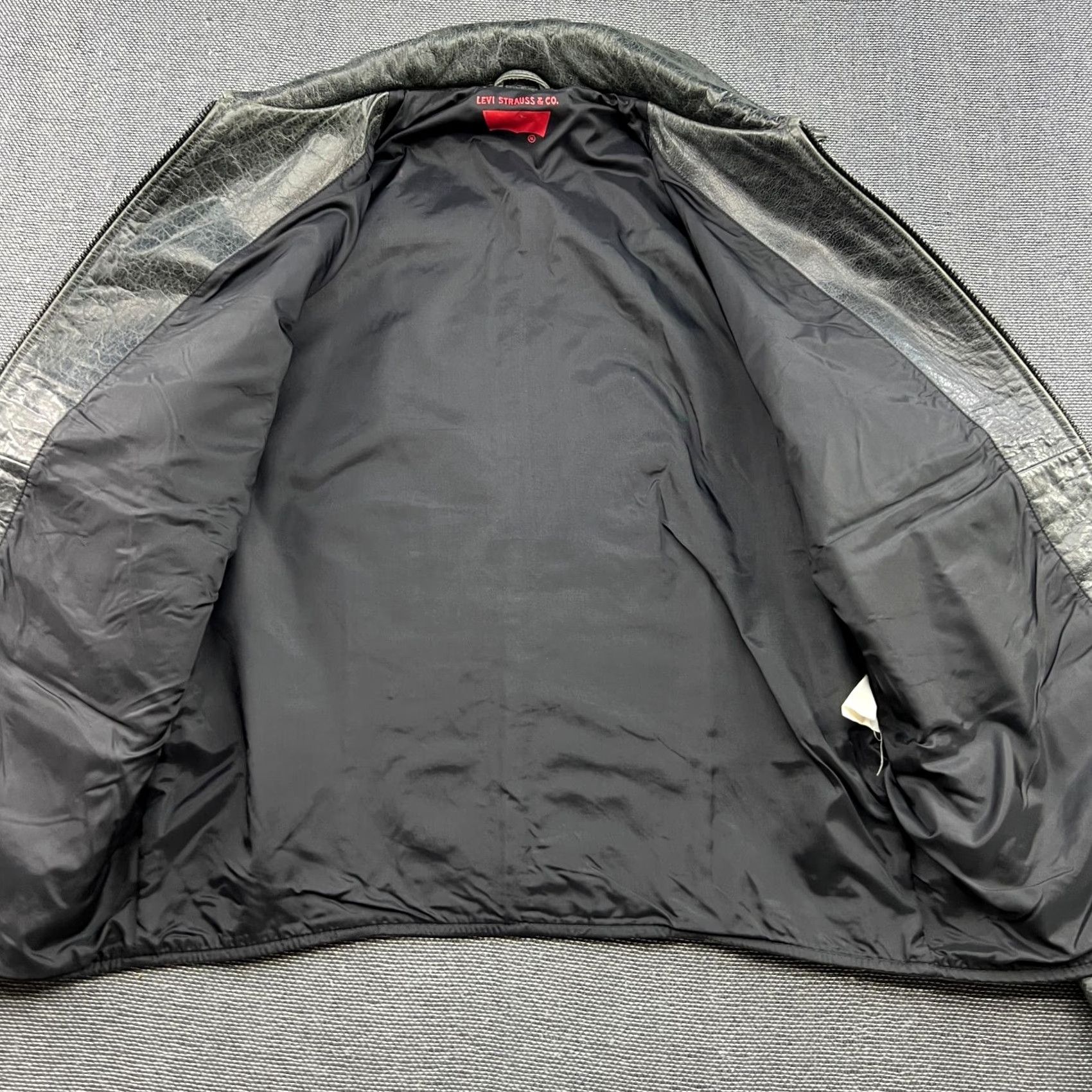 Levi's Levi's Mens Jacket Black Biker Motorcycle Leather Medium Skull Sample Size US M / EU 48-50 / 2 - 3 Thumbnail