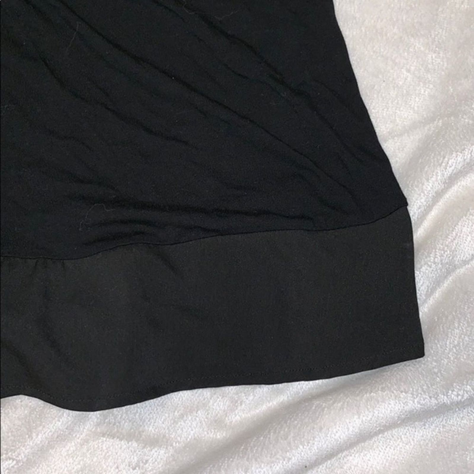 Asos ASOS Black Tank Top with Flutter Hem | Sz 4 Size S / US 4 / IT 40 - 3 Thumbnail