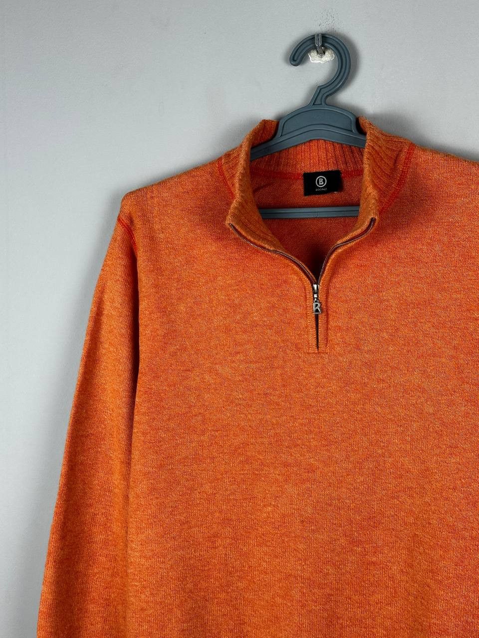 Bogner Bogner Knit 1/4 Zip Luxury Wool Sweater Size US L / EU 52-54 / 3 - 3 Thumbnail