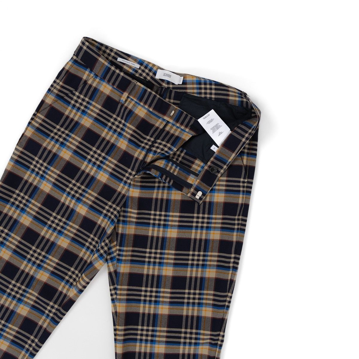 CLOSED Closed Womens Plaid Trousers Portuguese Fabric Check Pants Size 34" / US 12 / IT 48 - 3 Thumbnail