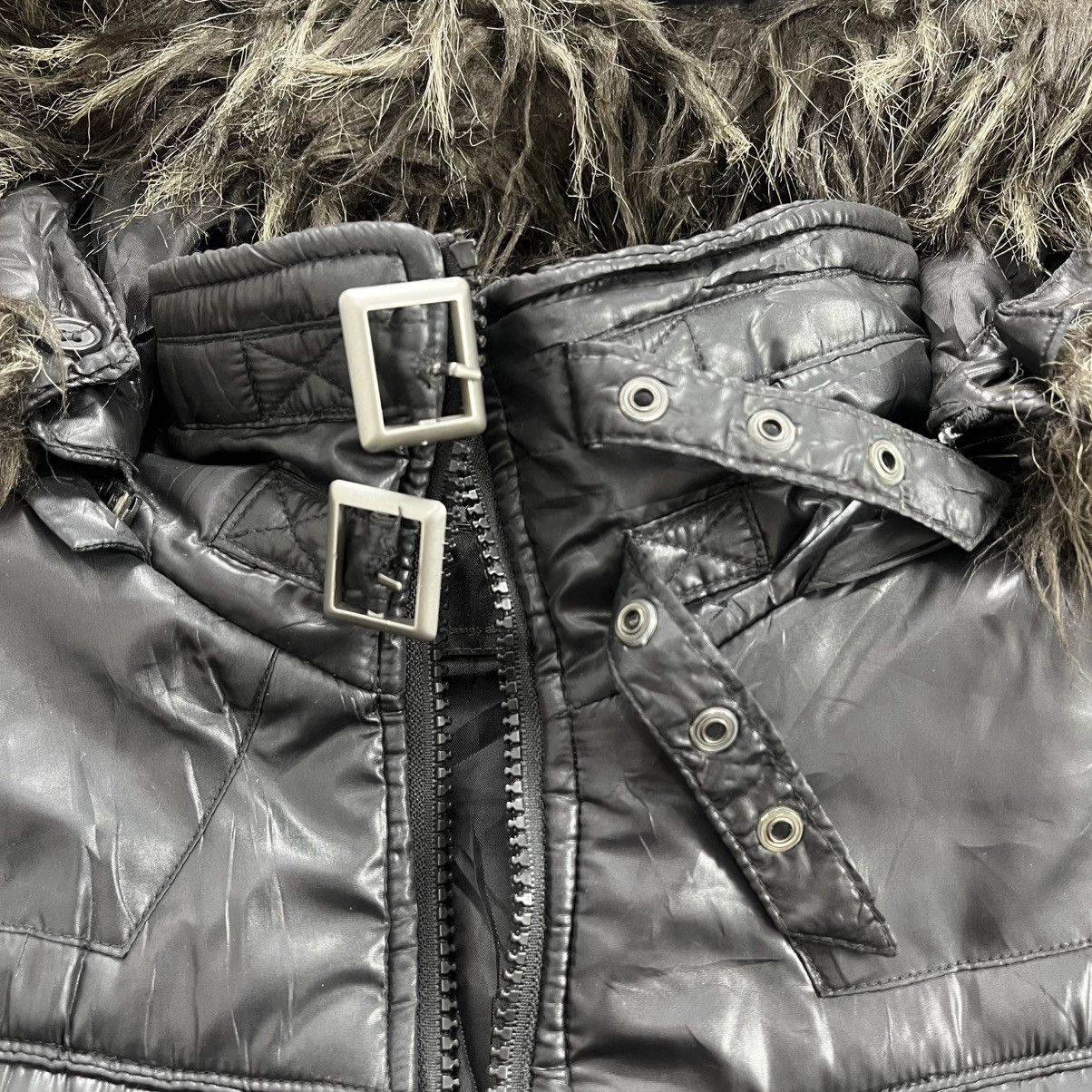 14th Addiction 2000s Mossimo IfSixWasNine Kmrii Gothic Lgb Fur Down Jacket Size US L / EU 52-54 / 3 - 10 Thumbnail