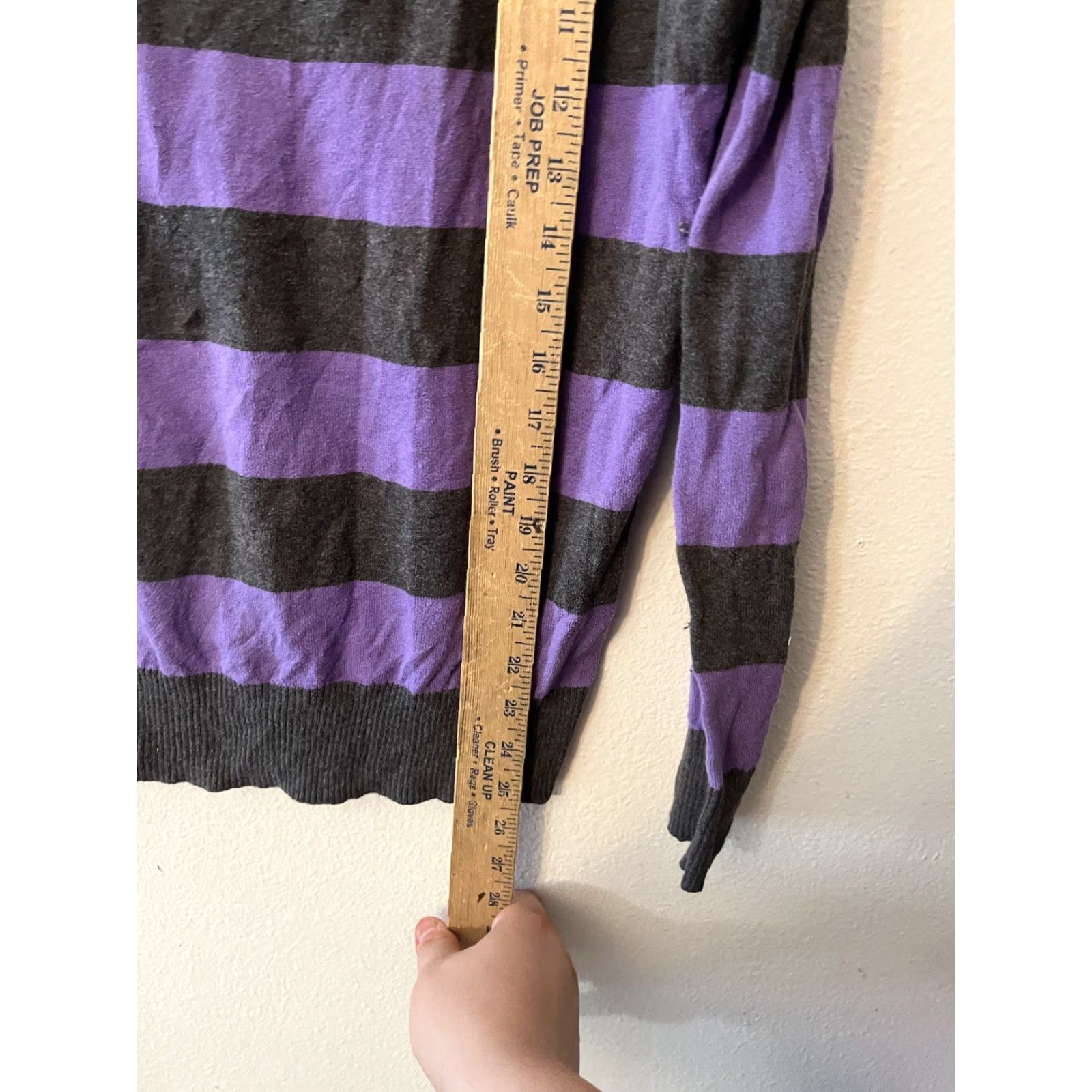 Gap GAP V-Neck Sweater Women Long Sleeve Size Small Purple Basic Size S / US 4 / IT 40 - 4 Thumbnail