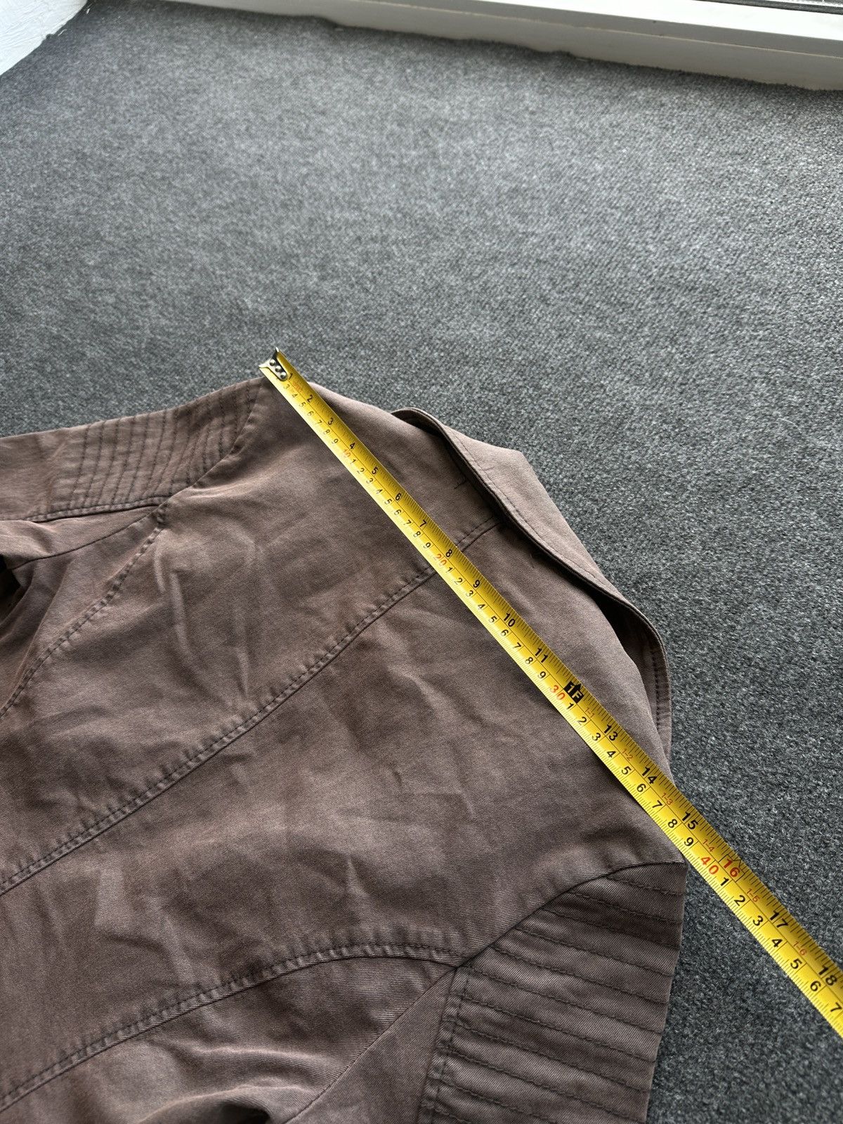Other 🚨Y2K RICK OWENS TYPE DIRTY SLIM FIT ZIP DENIM JACKET Size S / US 4 / IT 40 - 19 Thumbnail