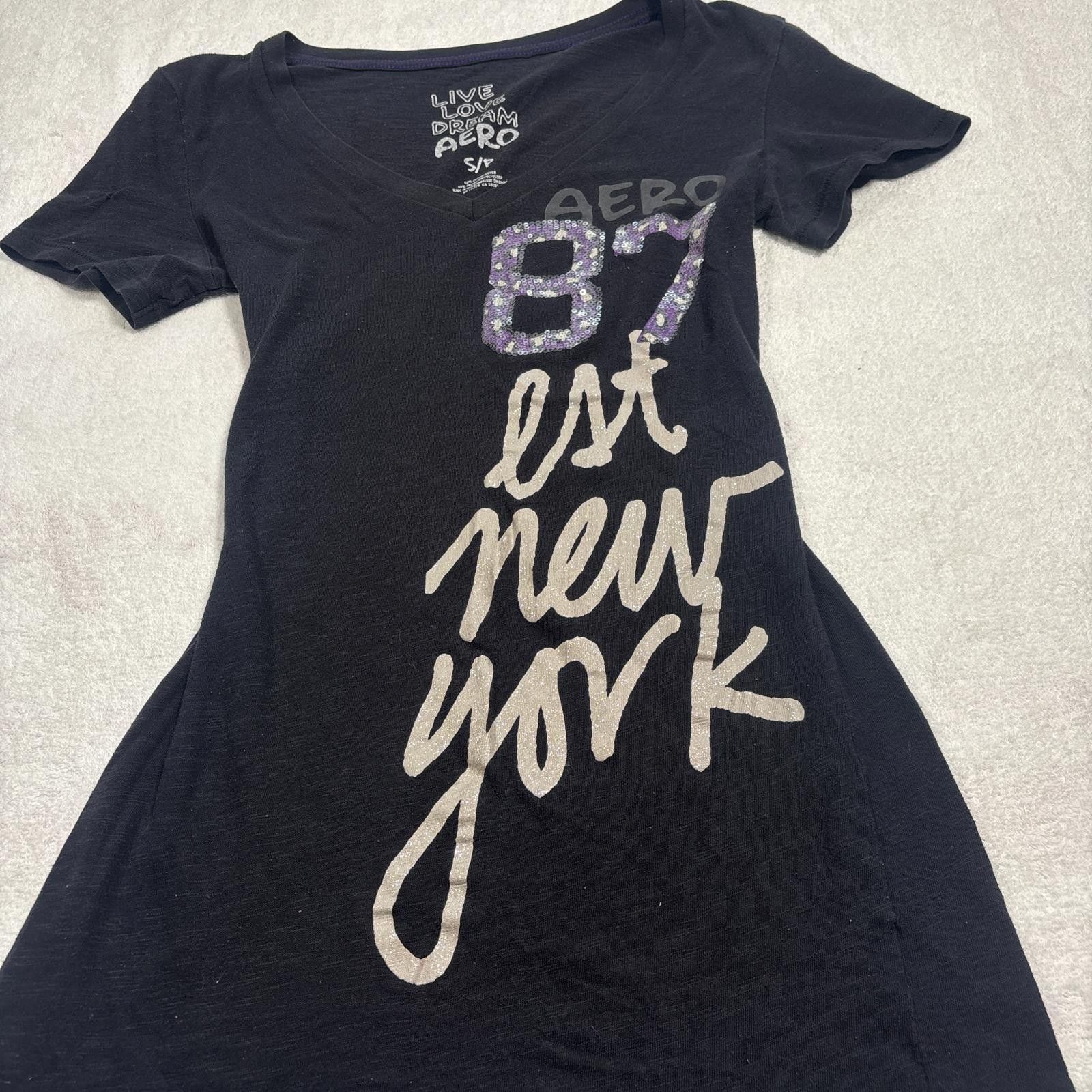 Aeropostale y2k aeropostale purple sequin t-shirt Size S / US 4 / IT 40 - 4 Thumbnail