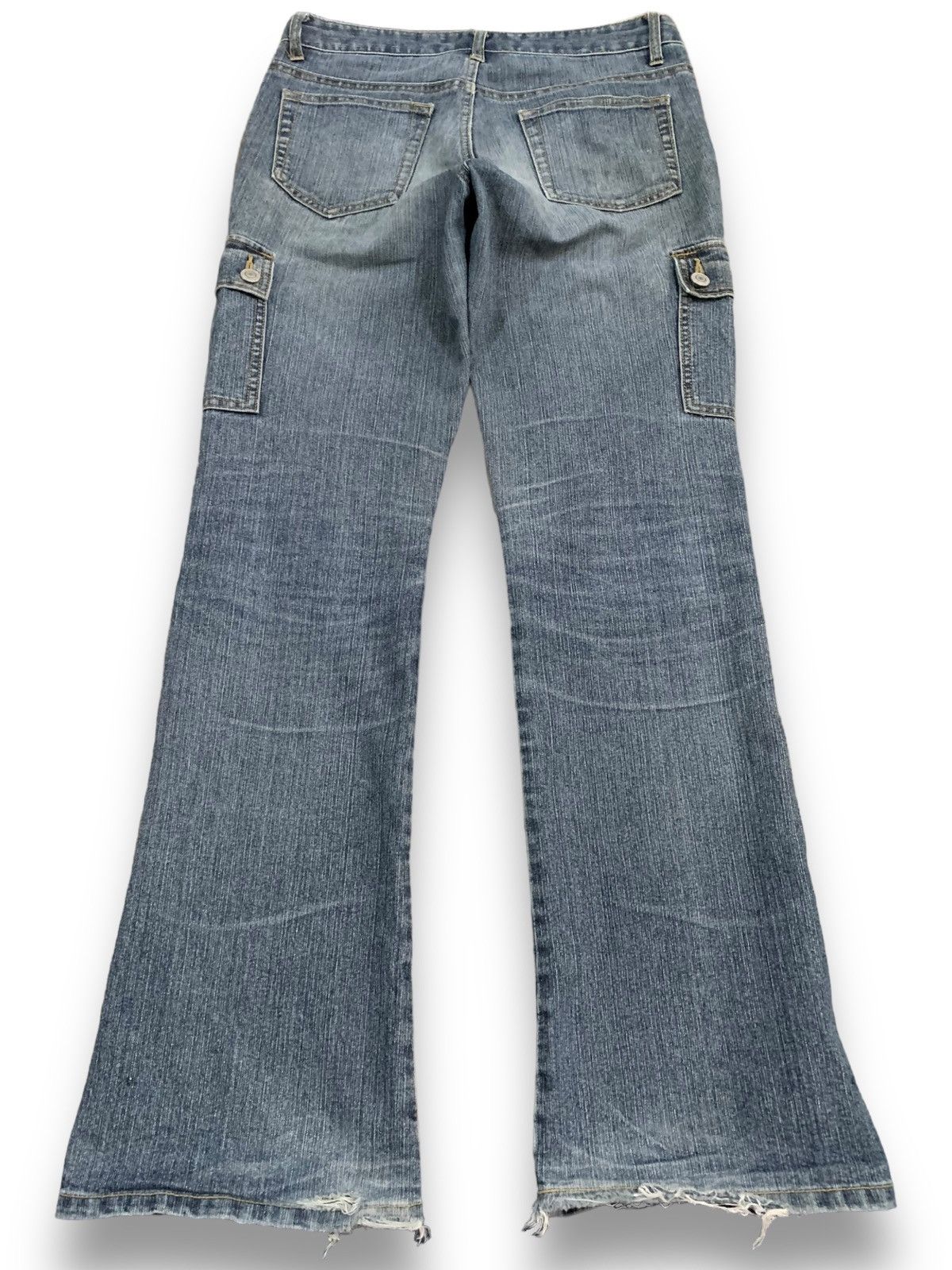 Japanese Brand Vintage Japanese Brand Oririn Flare Distressed Cargo Jeans Size US 29 - 2 Thumbnail
