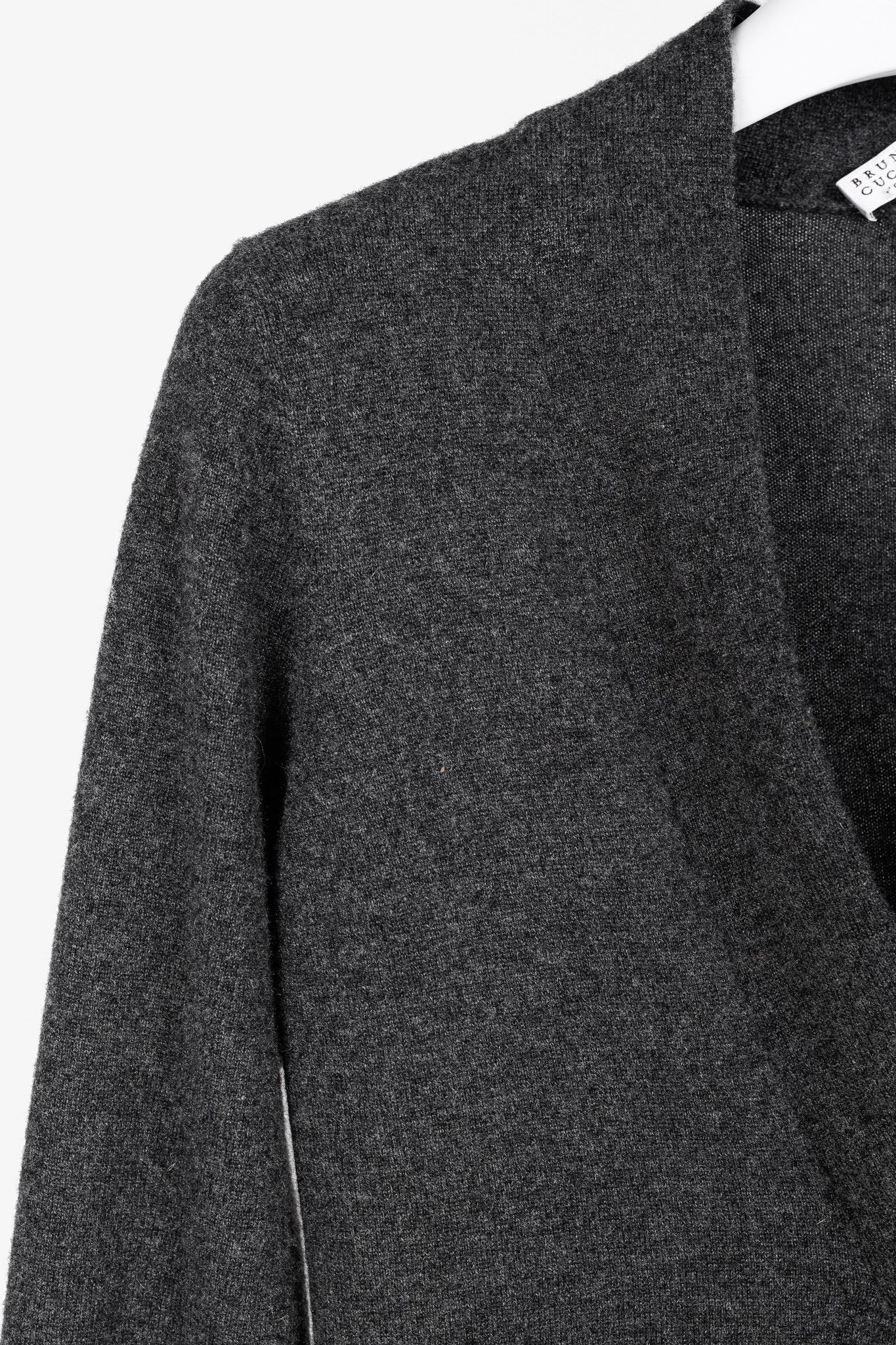 Brunello Cucinelli Brunello Cucinelli Grey Cashmere Buttoned V-Neck Cardigan Size S / US 4 / IT 40 - 5 Thumbnail