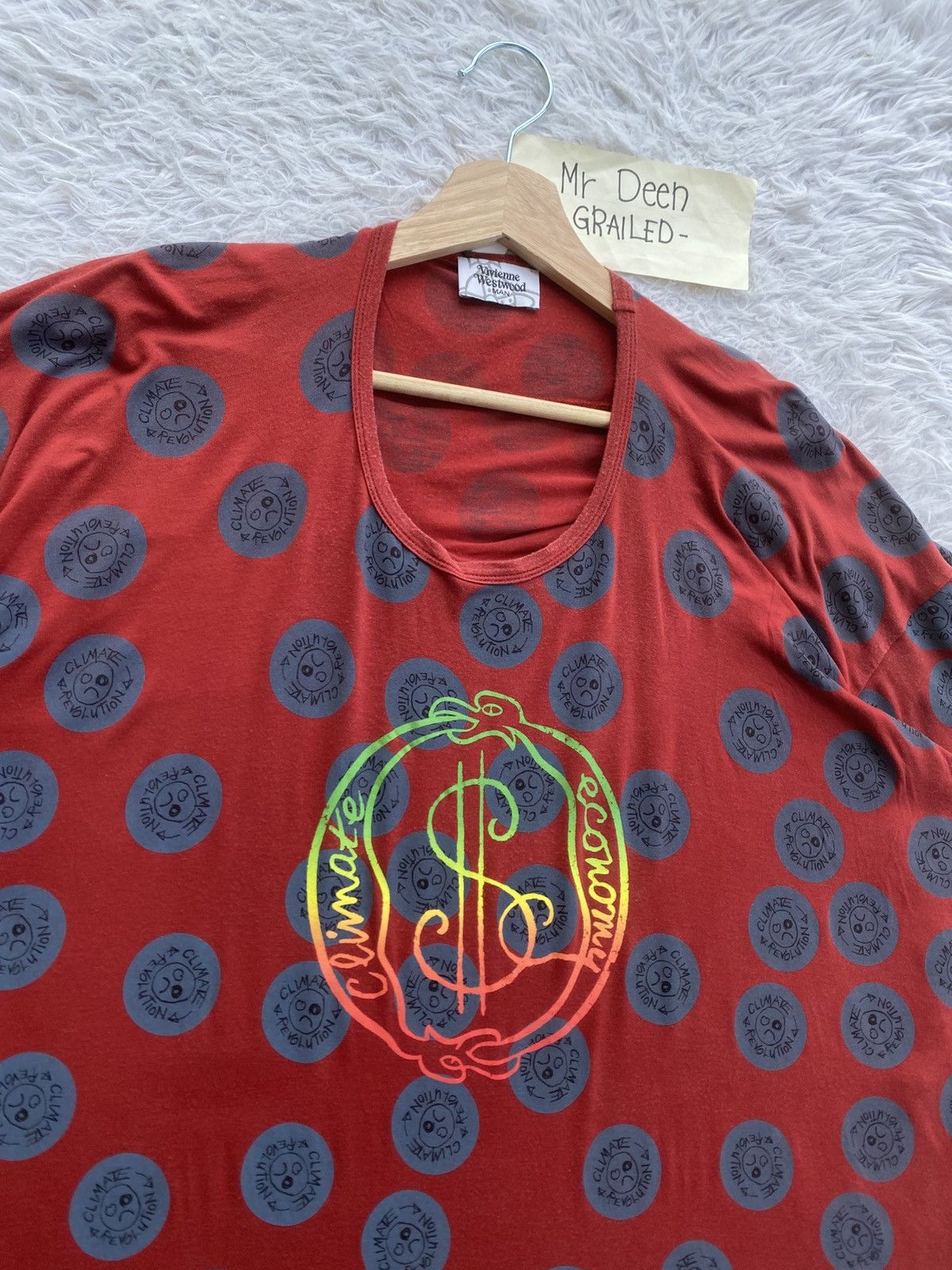 Vivienne Westwood Rare Vivienne Westwood Climate Change Evolution Tshirt Size L / US 10 / IT 46 - 9 Thumbnail