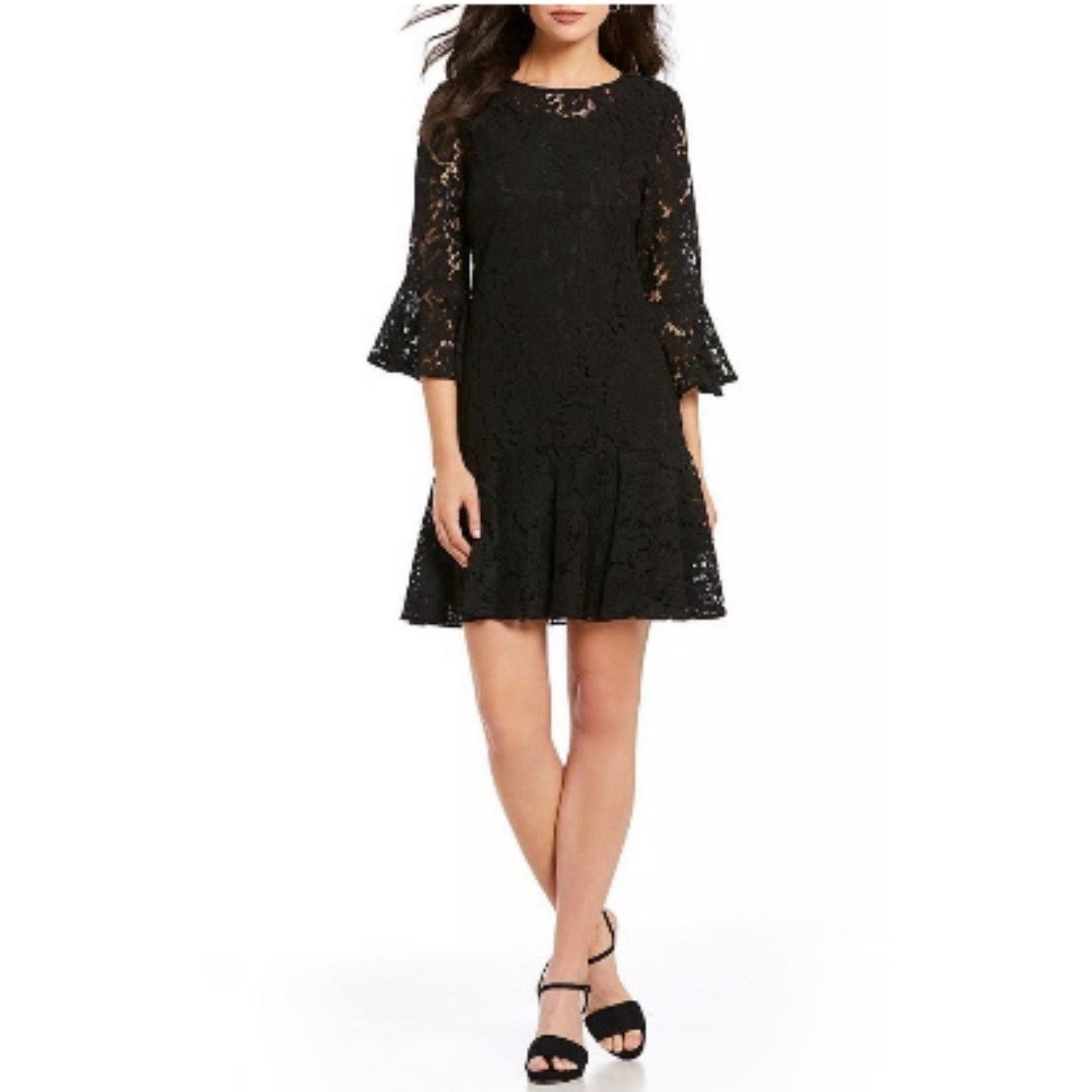 Isaac Mizrahi IMNYC Isaac Mizrahi Dress Navy Lace Bell Sleeve A-Line Mini Size XL / US 12-14 / IT 48-50 - 1 Thumbnail