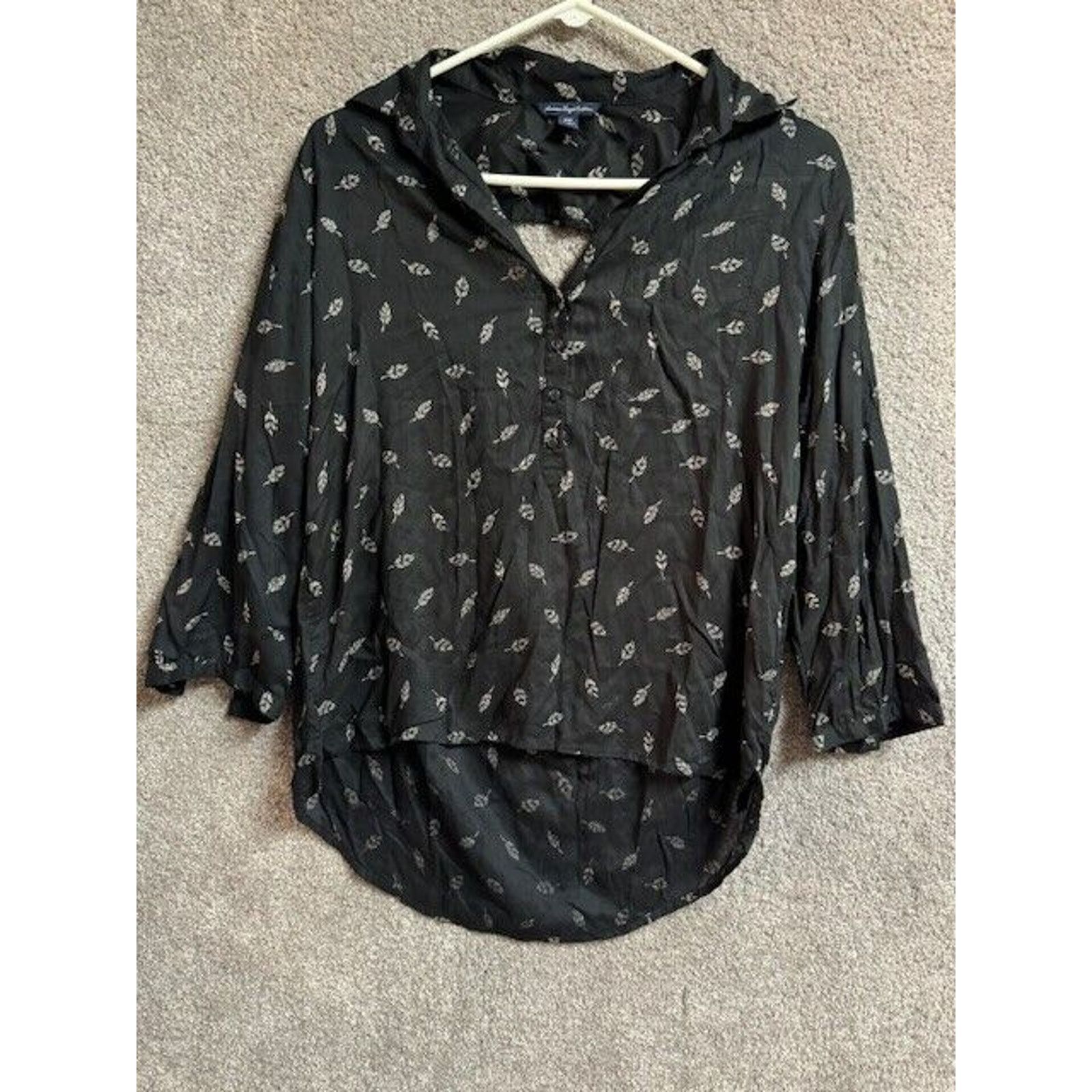 American Eagle Outfitters American Eagle Outfitters Top M Leaf Print Fairy Grunge Y2K Size M / US 6-8 / IT 42-44 - 1 Thumbnail