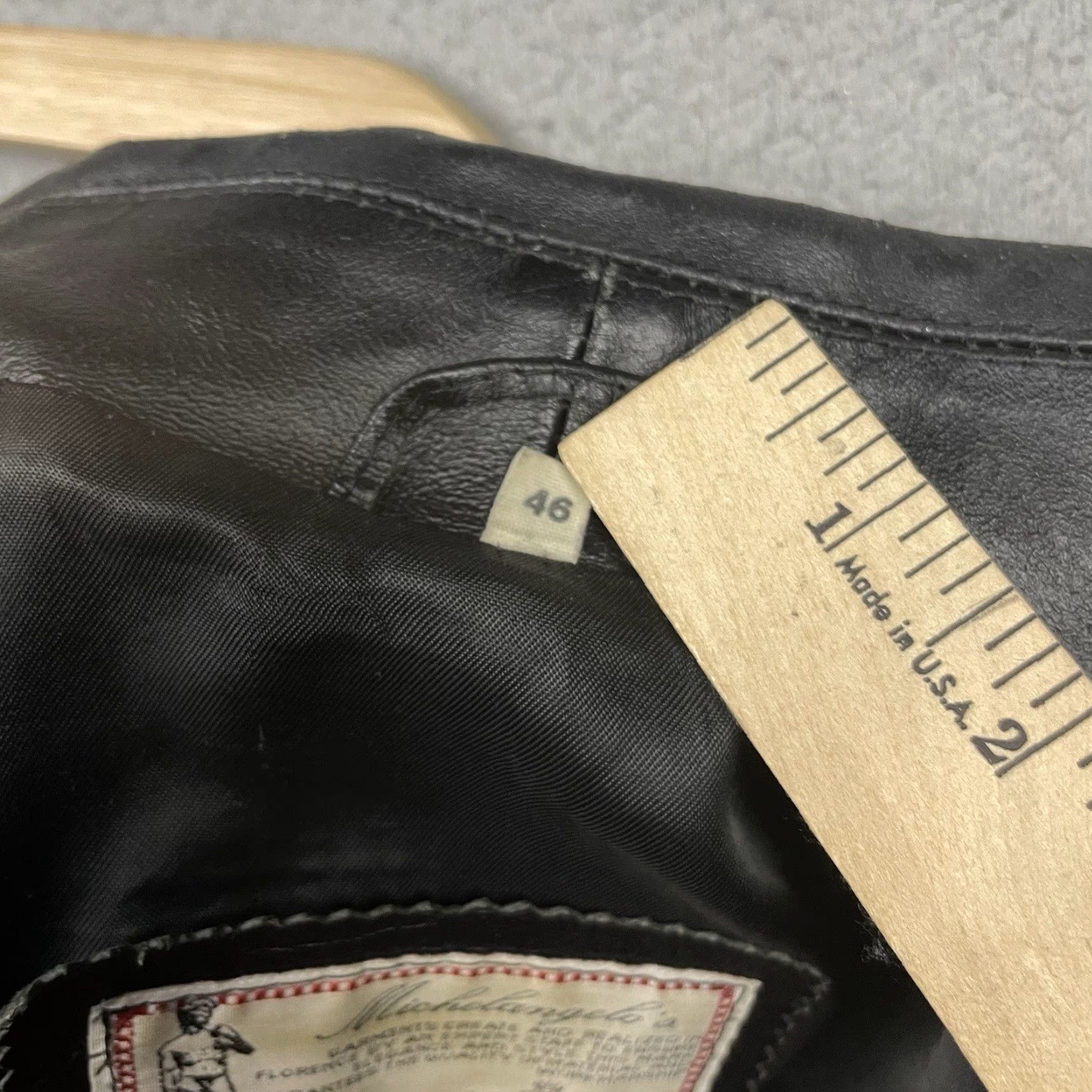 Vintage VINTAGE Michelangelo Leather Jacket Womens Small Black Firenze Made in Italy Casual Rare Leather Motorcycle Jacket Womens Small Black 1990s Size L / US 10 / IT 46 - 6 Thumbnail