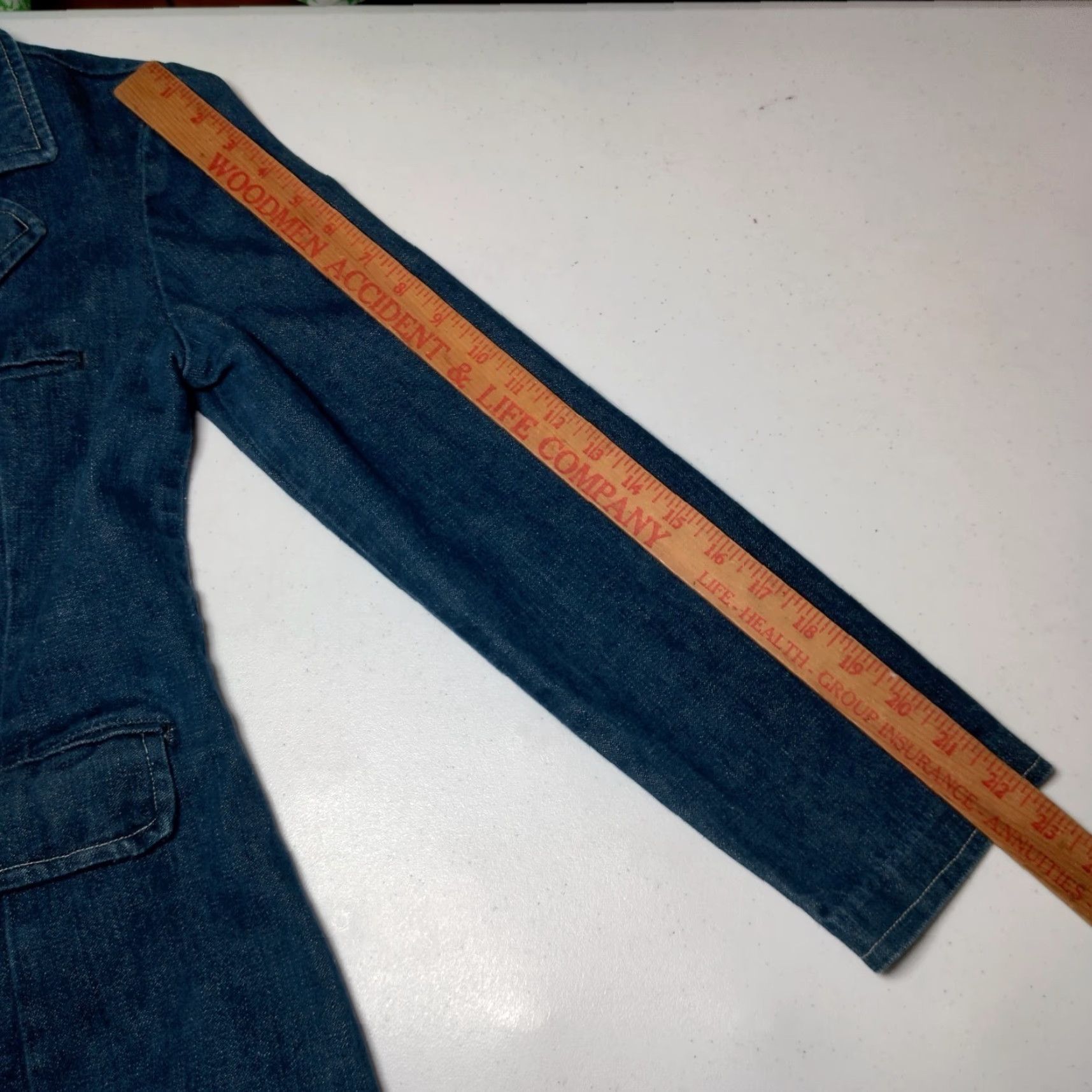 Wrangler VINTAGE Wrangler Denim Blazer Women 7 Blue Indigo Western Office Wear Jean Blazer Size 28" / US 6 / IT 42 - 7 Thumbnail
