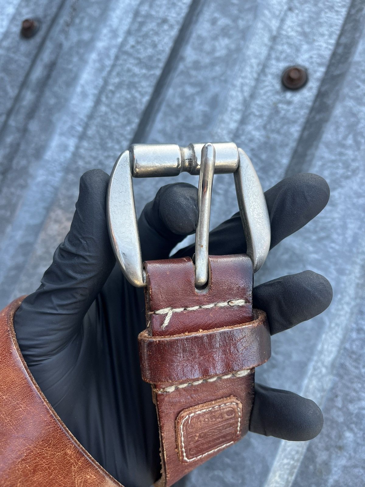Fossil Fossil brown genuine leather vintage belt Size ONE SIZE - 3 Thumbnail