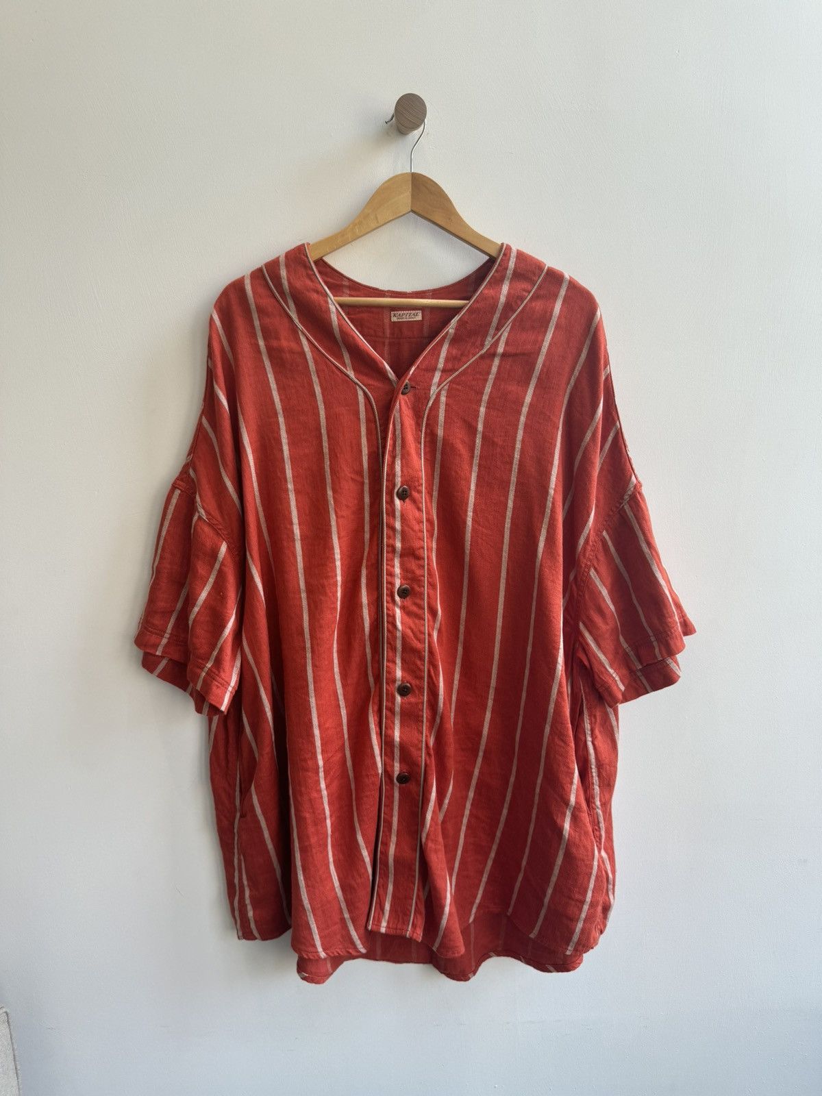 Kapital Kapital Linen Long Striped Baseball Jersey Size S / US 4 / IT 40 - 1 Thumbnail