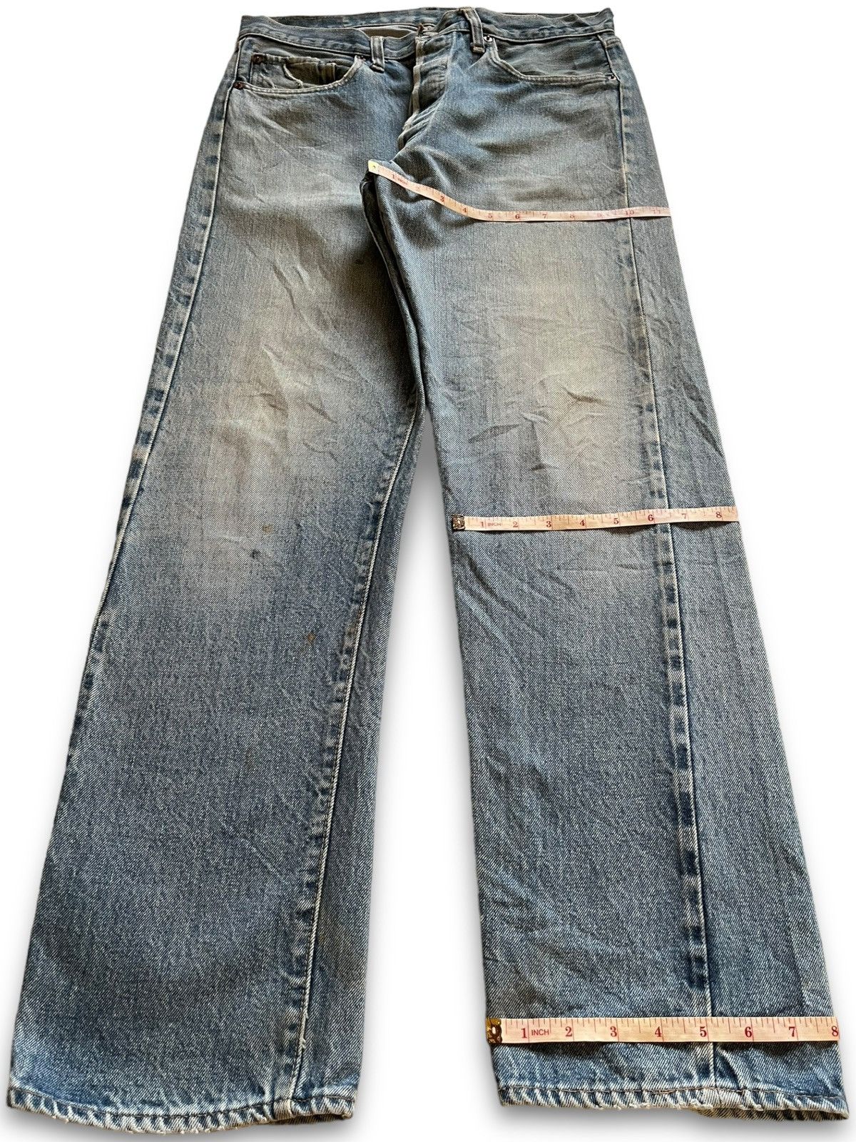 Levi's Vintage 70s Levis 501 Selvedge Bartacks Loose Jeans Button 6 Size US 31 - 16 Thumbnail