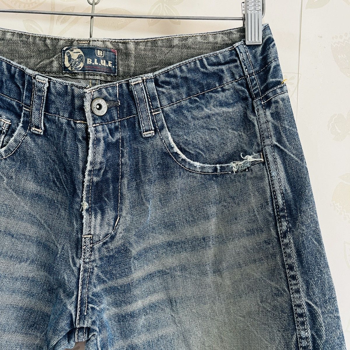 Le Grande Bleu (L.G.B.) × Vintage Vintage BLUE Grande Faded Acid Wash Denim Jeans Size US 29 - 7 Thumbnail