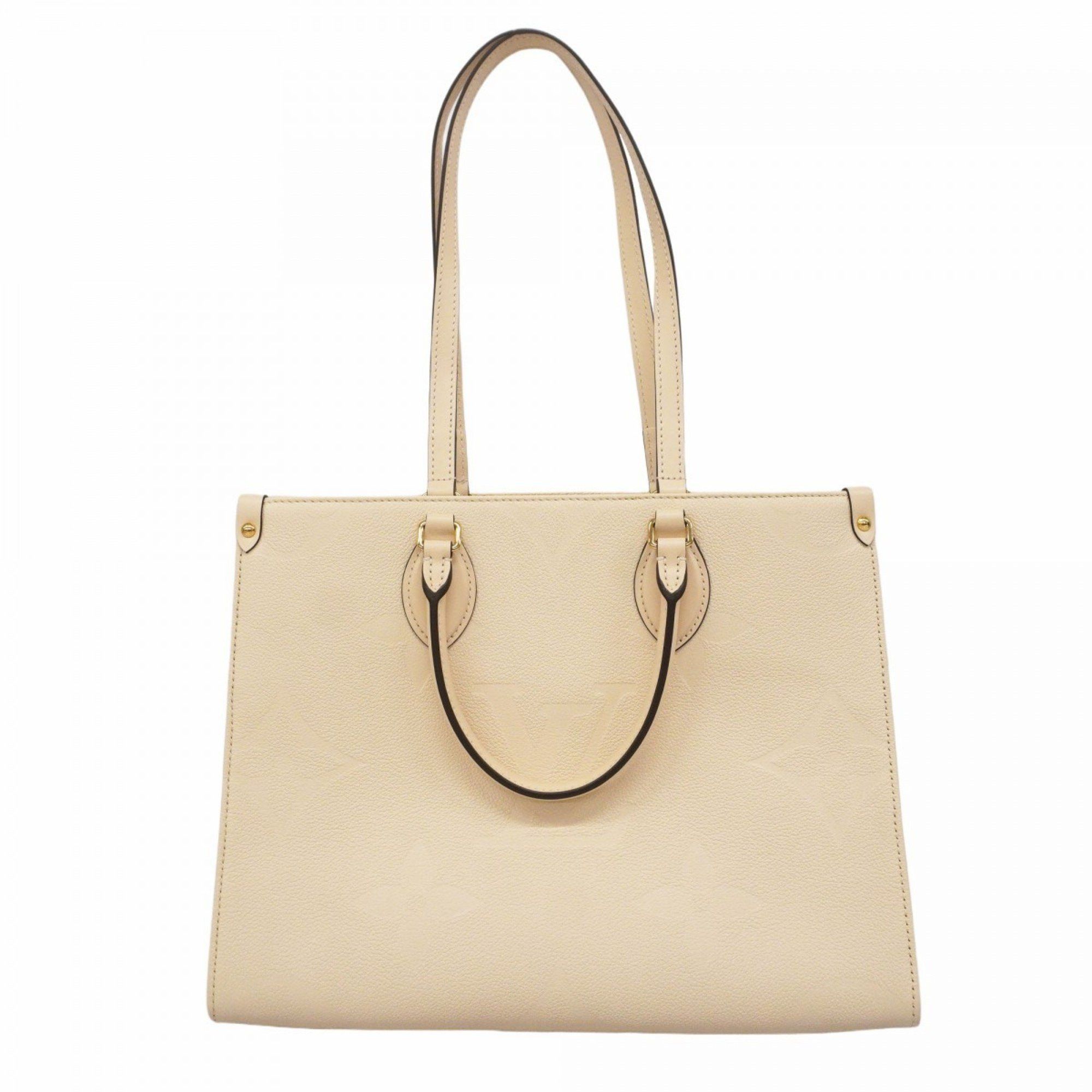 Louis Vuitton Tote Bag Monogram Empreinte On The Go Mm M46531 Creme Ladies in Beige, Women's