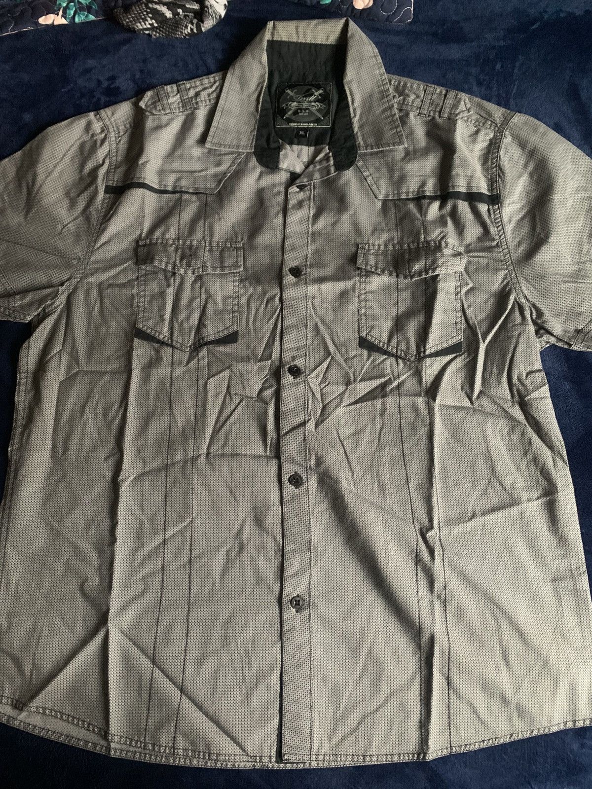Other Drill Button Up Shirt Mens Workwear Casual Old Vintage 2000s Size US XL / EU 56 / 4 - 1 Thumbnail