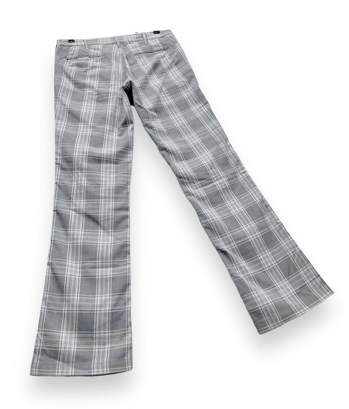 semanticdesign SEMANTIC Punk Checkered Gray Tartan Light Rayon Blends Flare Size US 30 / EU 46 - 7 Thumbnail