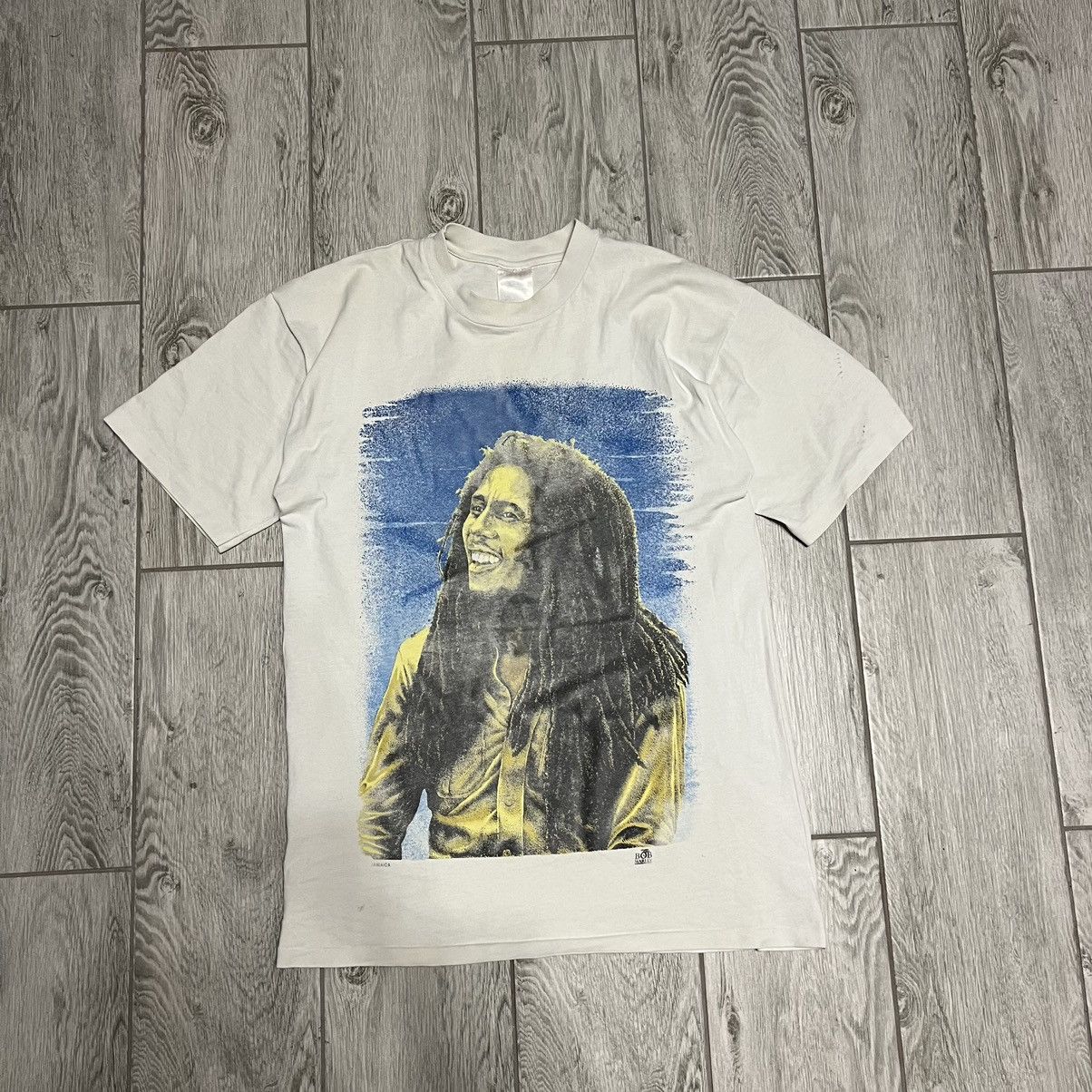 Bob Marley × Japanese Brand × Vintage Shirt very rare Old Vintage Bob Marley Jamaica 90s T-shirt Size US L / EU 52-54 / 3 - 1 Thumbnail