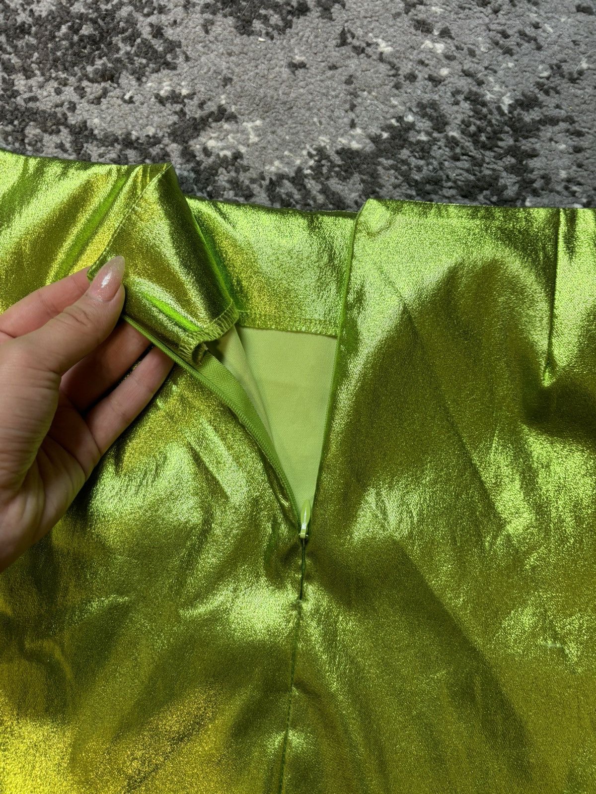 Japanese Brand ASYOU buckle japanese mini skirt Metallic green Size 30" / US 8 / IT 44 - 7 Thumbnail