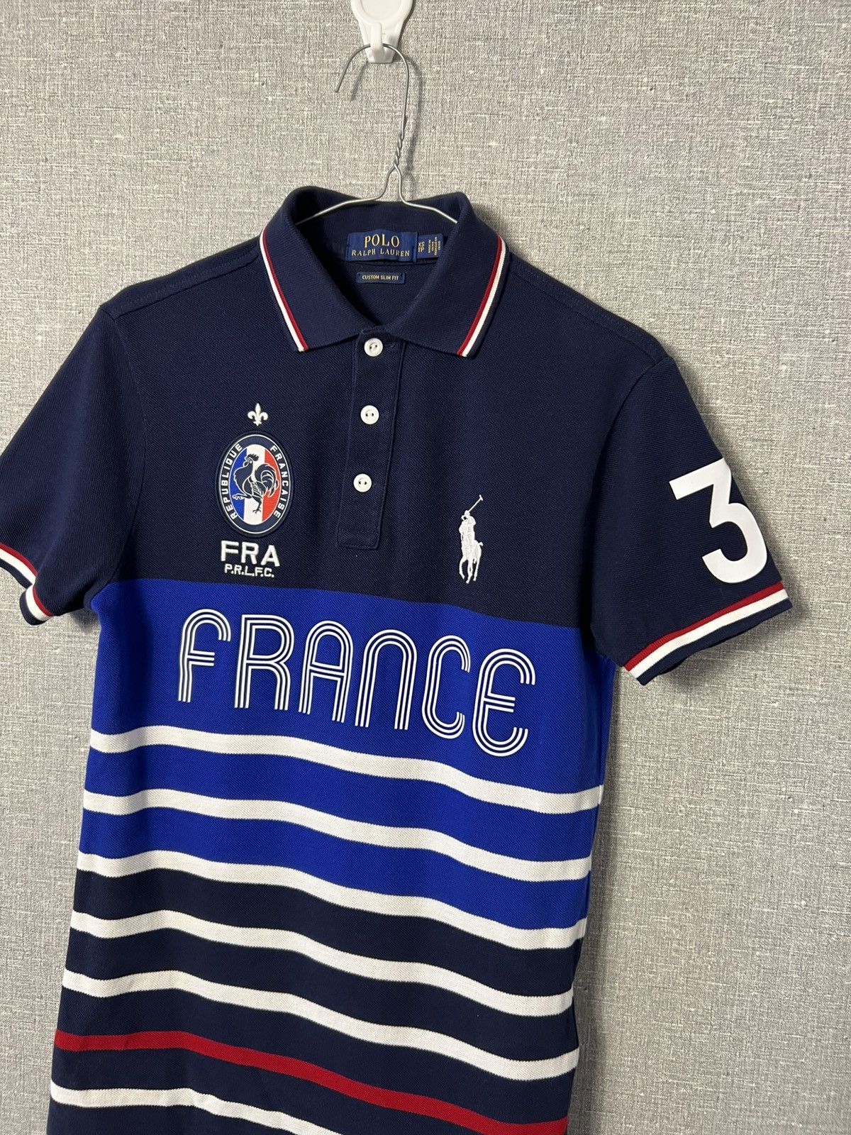 Polo Ralph Lauren × Vintage Rare Polo Ralph Lauren France 3 Big Logo Polo Shirt Size US XS / EU 42 / 0 - 2 Thumbnail
