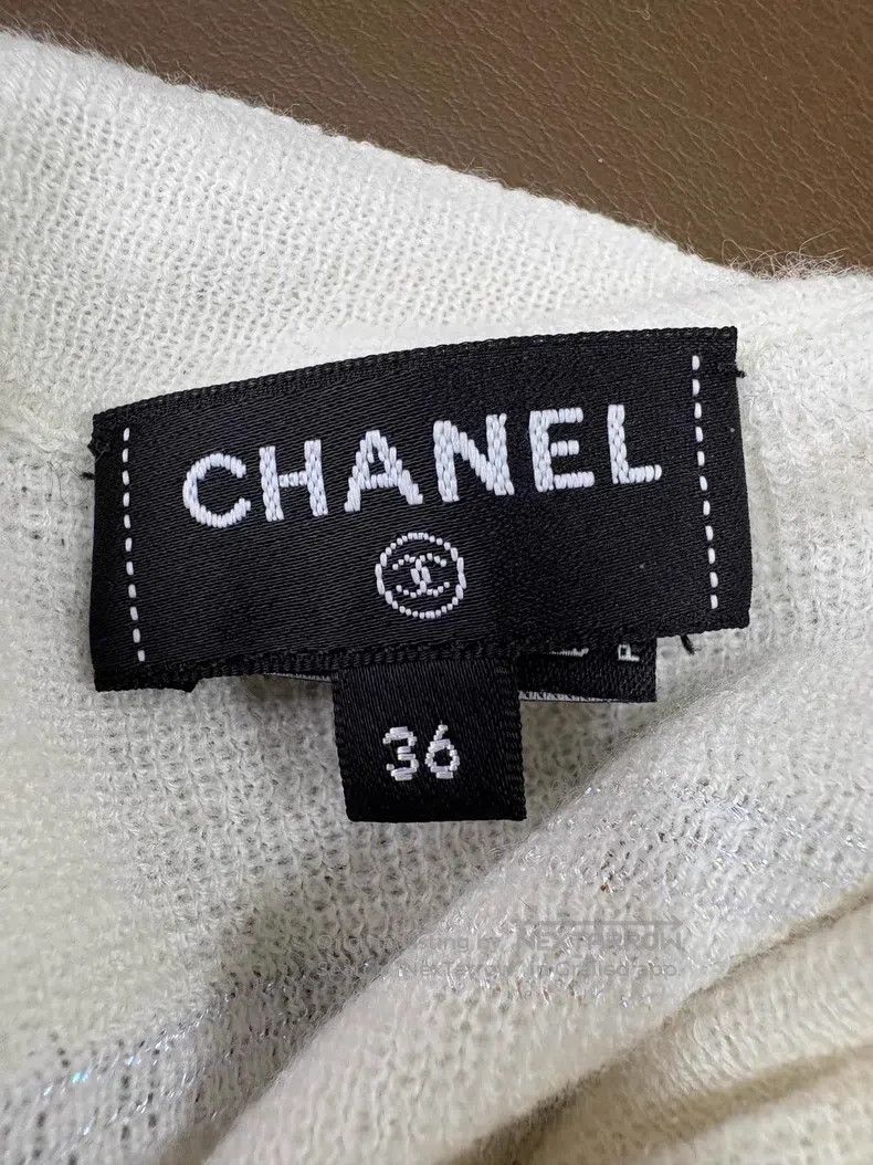 Chanel Chanel White striped glitter double C logo medium-sleeved Size XS / US 0-2 / IT 36-38 - 5 Thumbnail