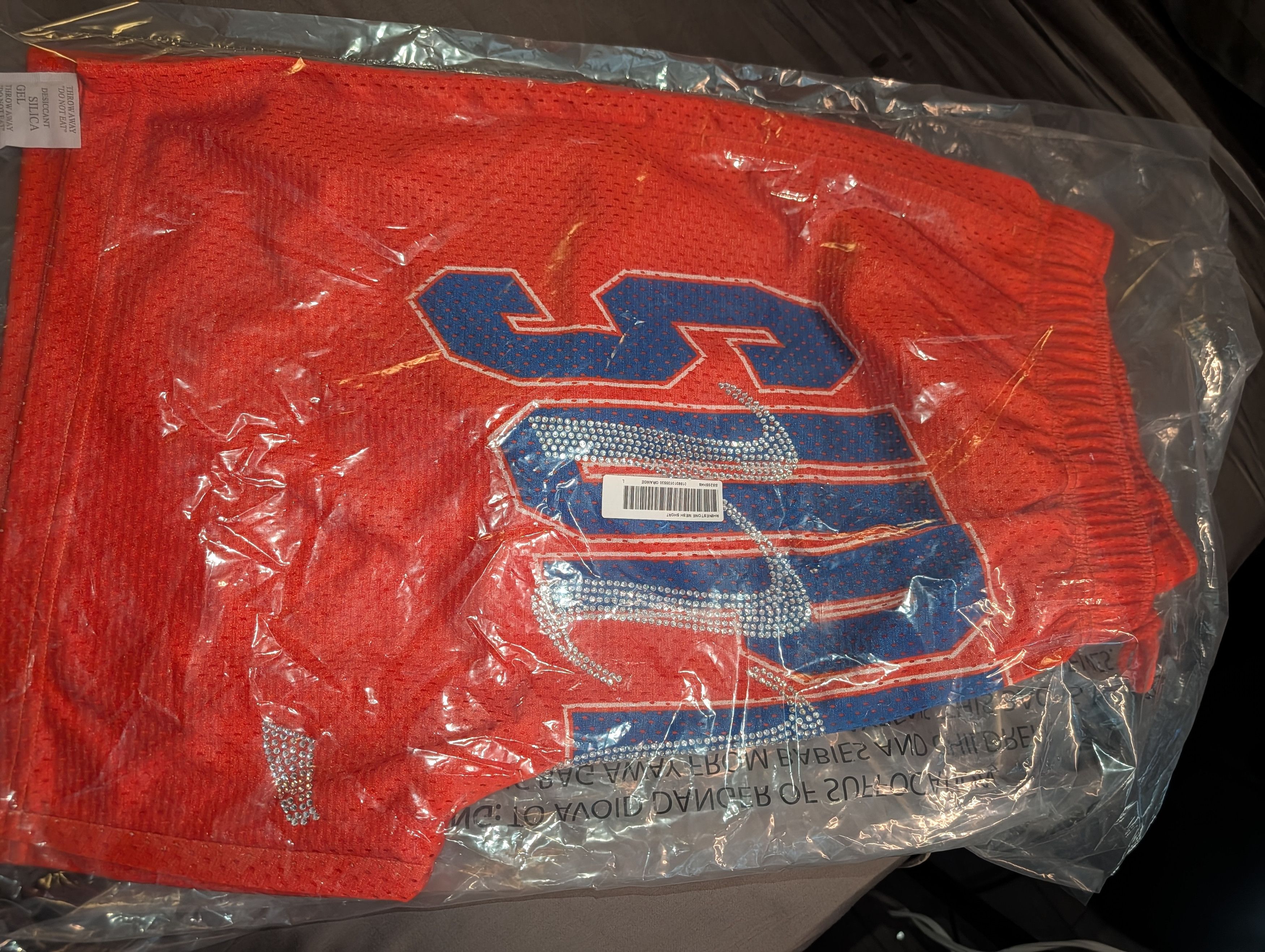 Supreme Supreme Rhinestone Mesh Short - Orange - Large Size US 34 / EU 50 - 2 Thumbnail