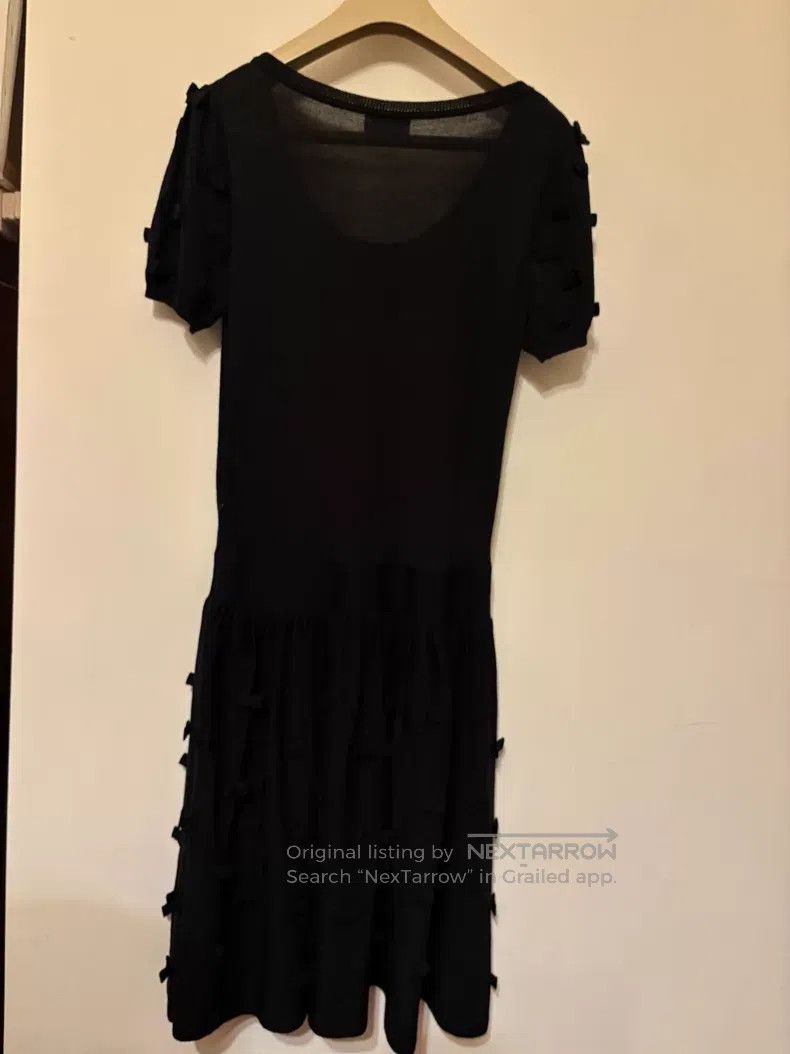 Valentino Valentino Black bow dress Size L / US 10 / IT 46 - 5 Thumbnail