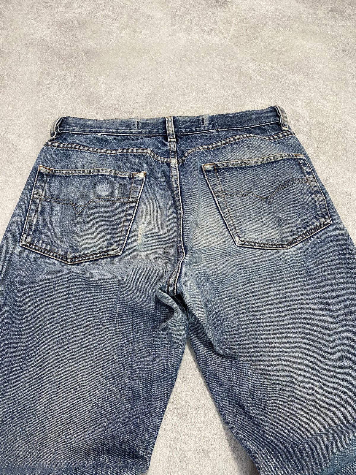 Diesel 💎 Crazy Faded Wash Diesel Essential Flared Punk jeans hype Size US 31 - 8 Thumbnail