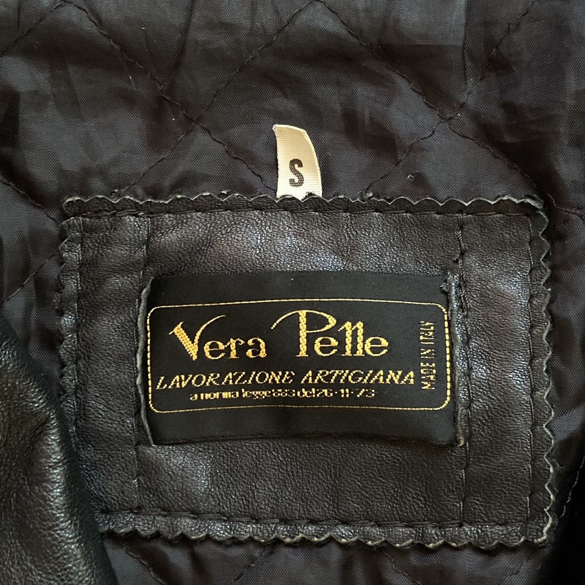 20471120 Vintage Italian Punk Leather Jacket 80’s Avant Garde Style Size S / US 4 / IT 40 - 4 Thumbnail
