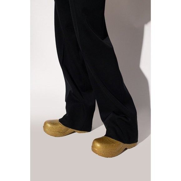 NEW Bottega Veneta Women's Puddle Rain Boots Rubber Gold Sho