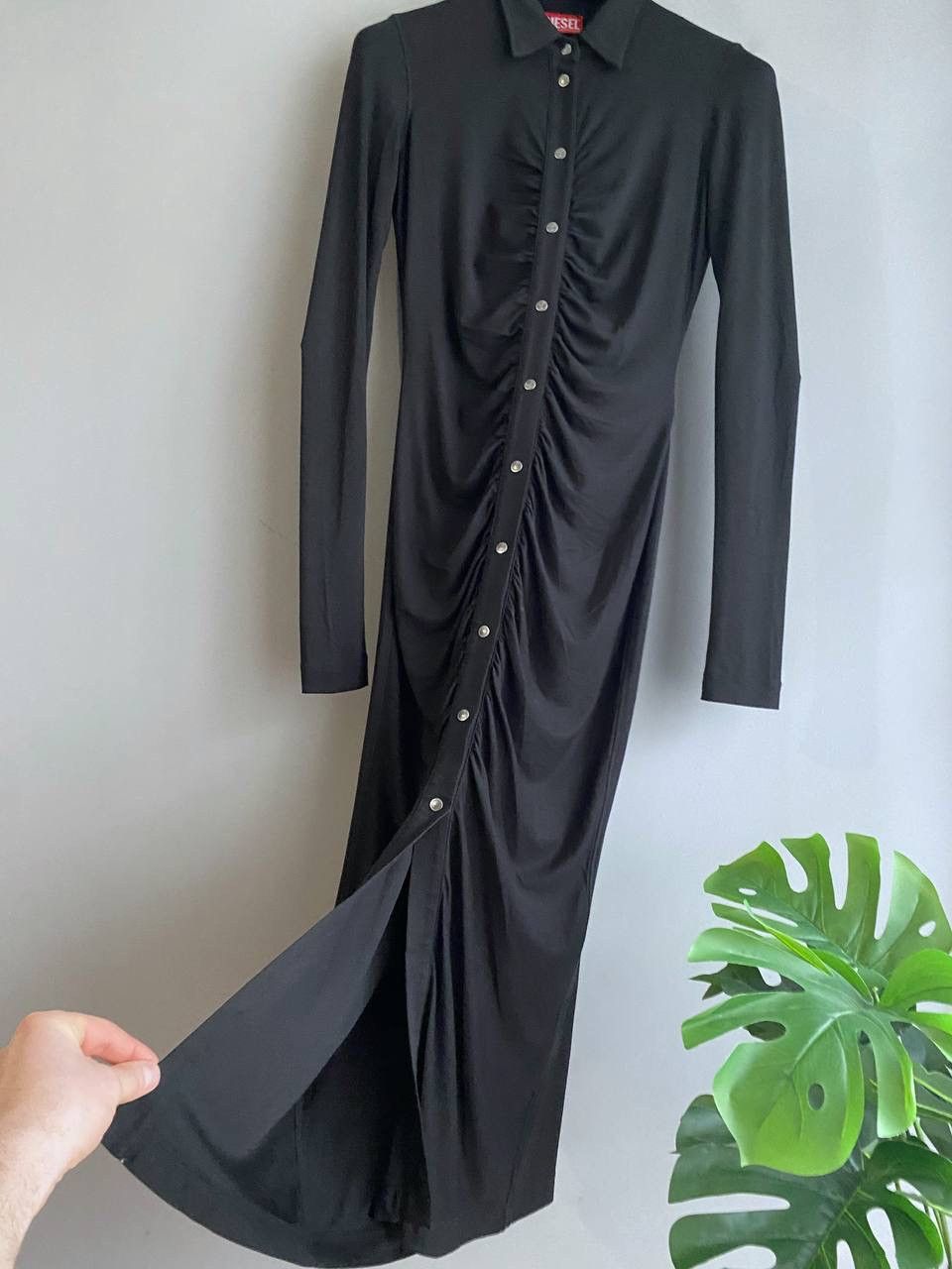 Diesel Diesel D-Artemis Women's Black Knit Maxi Dress, Size S Size S / US 4 / IT 40 - 9 Thumbnail