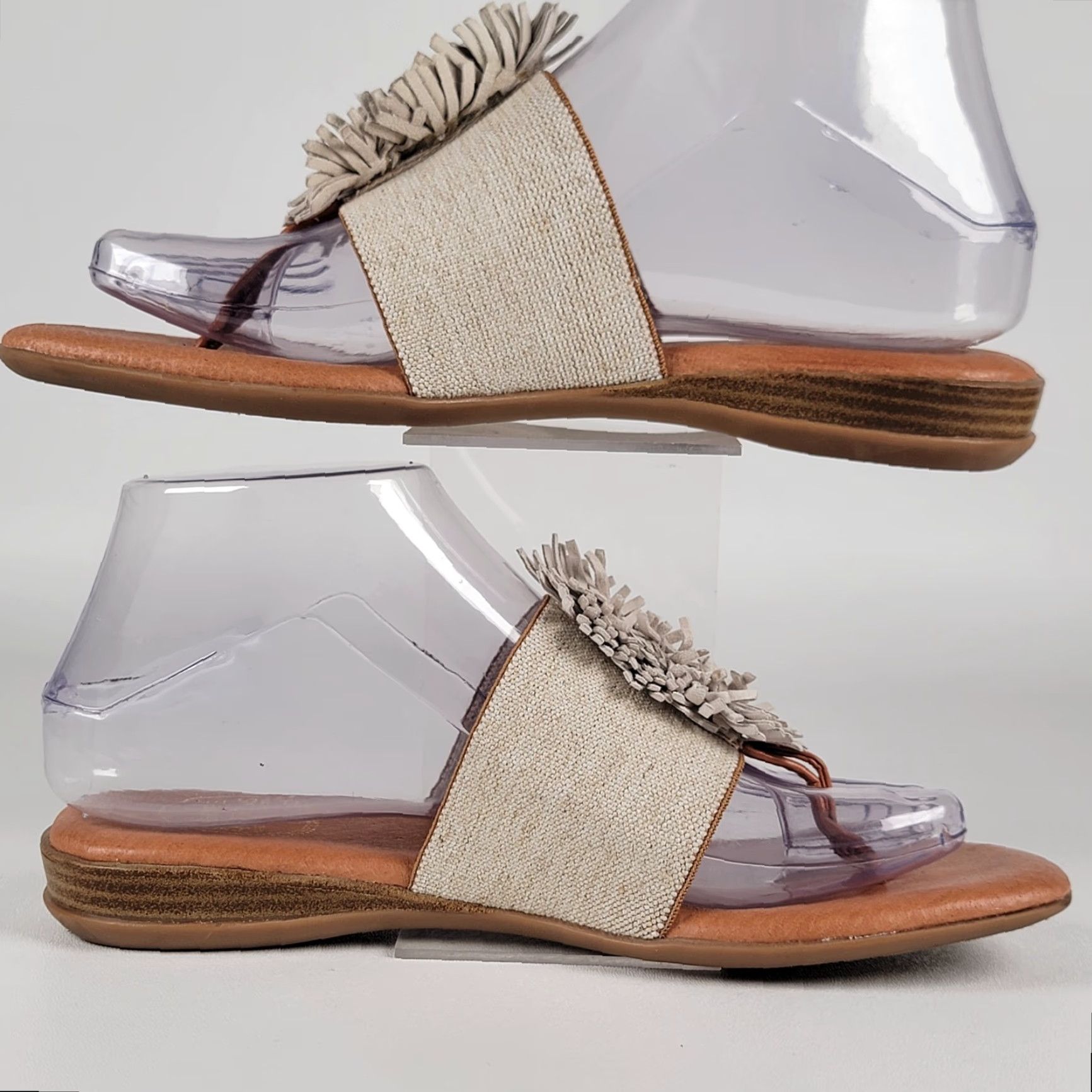 Vintage ANDRE ASSOUS Beige Slide Sandals Women’s 7M Slip On Flat Heel Beige Slide Sandals Women’s 7M Size US 7 / IT 37 - 4 Thumbnail