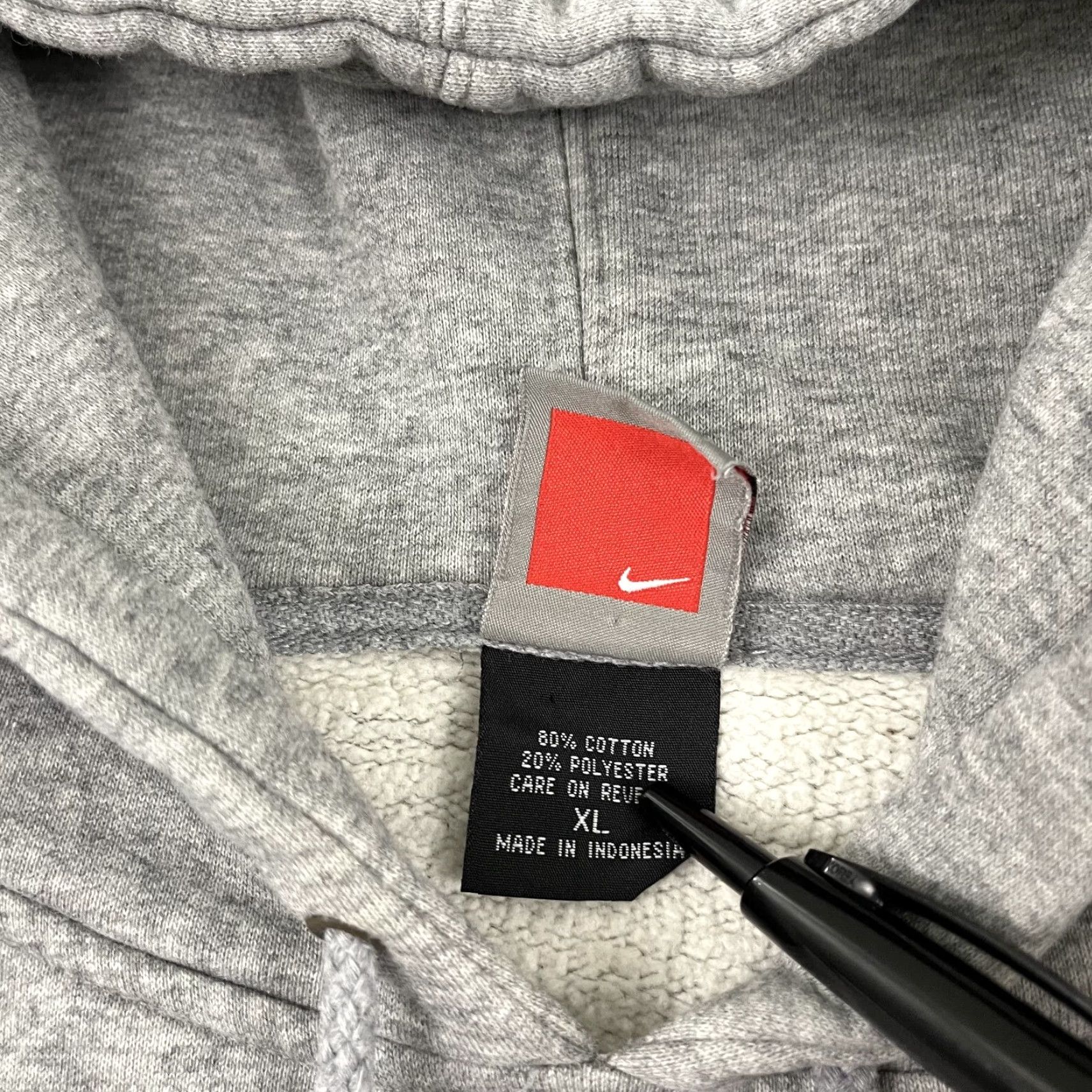 Nike VINTAGE Nike Team Hoodie Sweatshirt Mens XL Gray Swoosh Check Skater Retro Y2K Size US XL / EU 56 / 4 - 3 Thumbnail