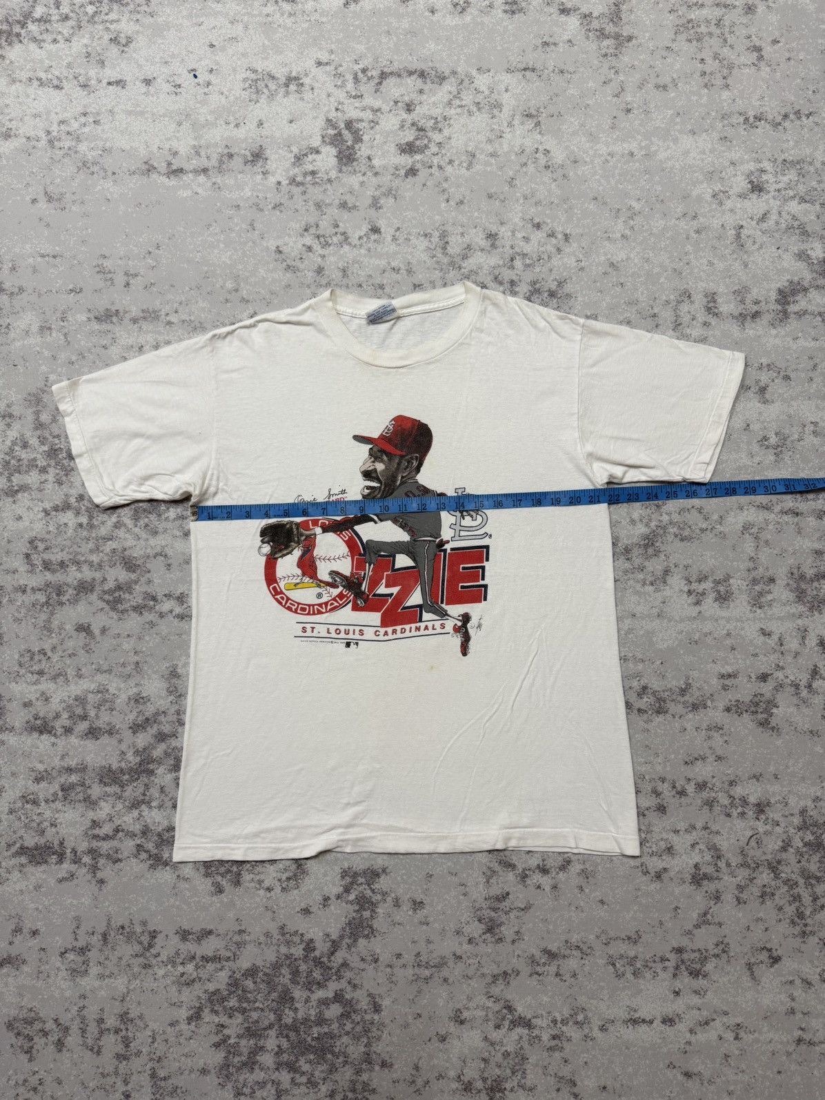 Salem Sportswear Vintage 1988 0zzie The Wizard Smith st.Louis Cardinal Tshirt Size US L / EU 52-54 / 3 - 13 Thumbnail