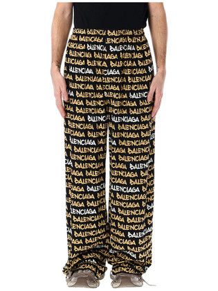 Balenciaga o1srvl11e1125 Funky Font Pyjama Pants in Multicolor Size 32" / US 10 / IT 46 - 2 Thumbnail