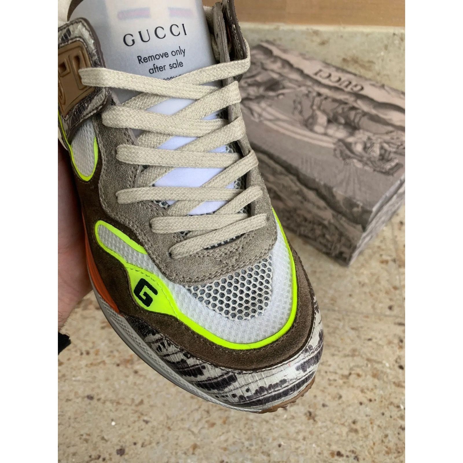 Gucci o1rshd1 Miro Soft Logo Runner Trainer in Brown / Multi Size US 8.5 / EU 41-42 - 4 Thumbnail