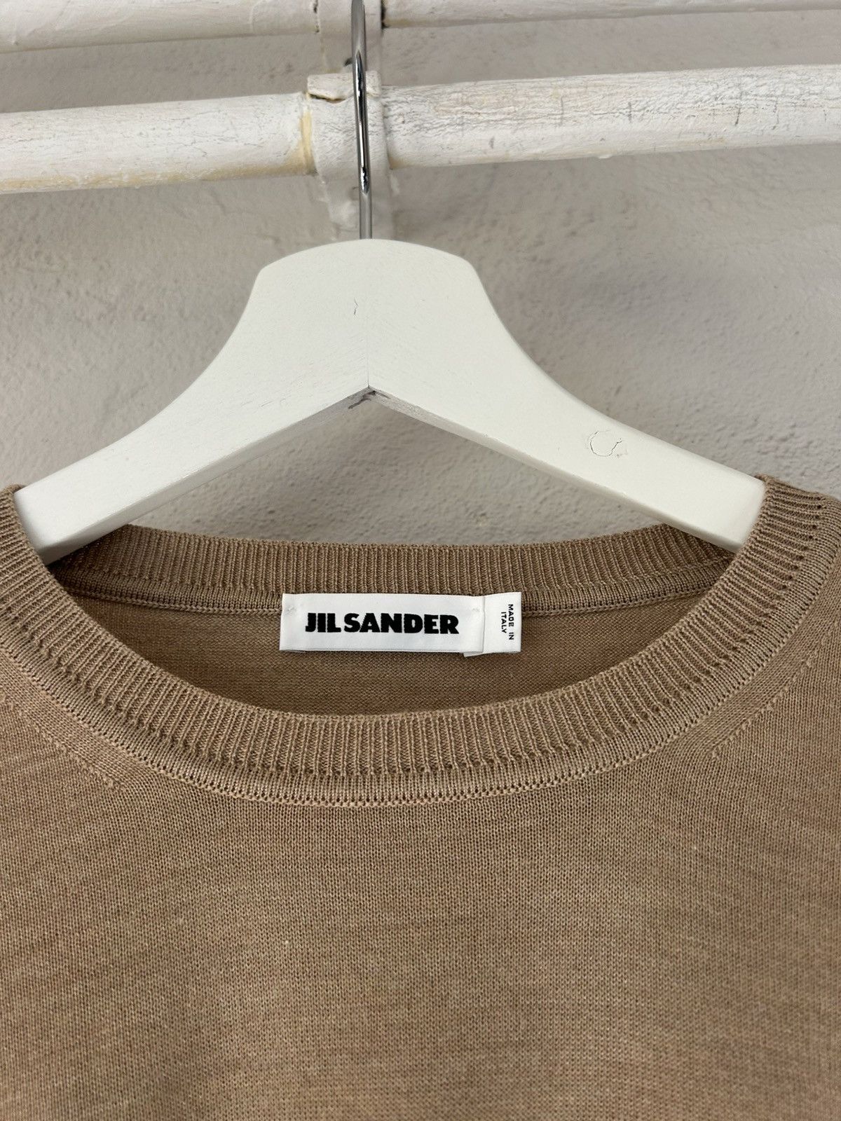 Jil Sander Jil Sander Beige Wool-Silk Blend Sweater Size US XL / EU 56 / 4 - 2 Thumbnail
