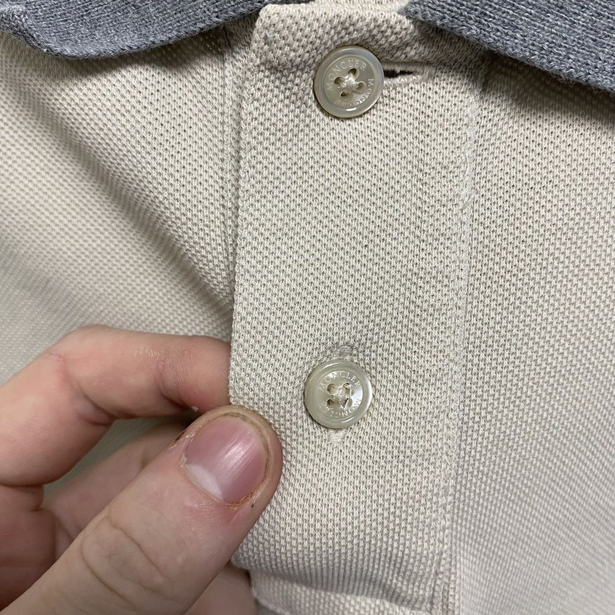 Moncler Moncler Long Sleeve Polo Shirt Size US XL / EU 56 / 4 - 6 Thumbnail