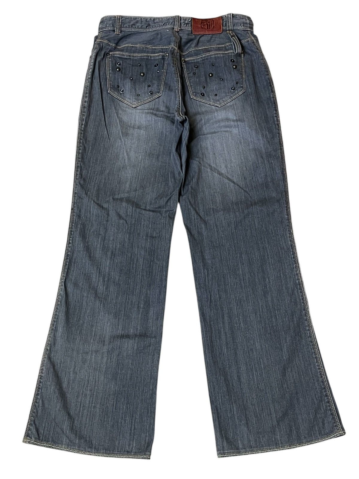 Hiroko Koshino Homme JAPANESE CULTURE “HIROKO KOSHINO” WITH STUDDED FLARED JEANS Size US 29 - 2 Thumbnail