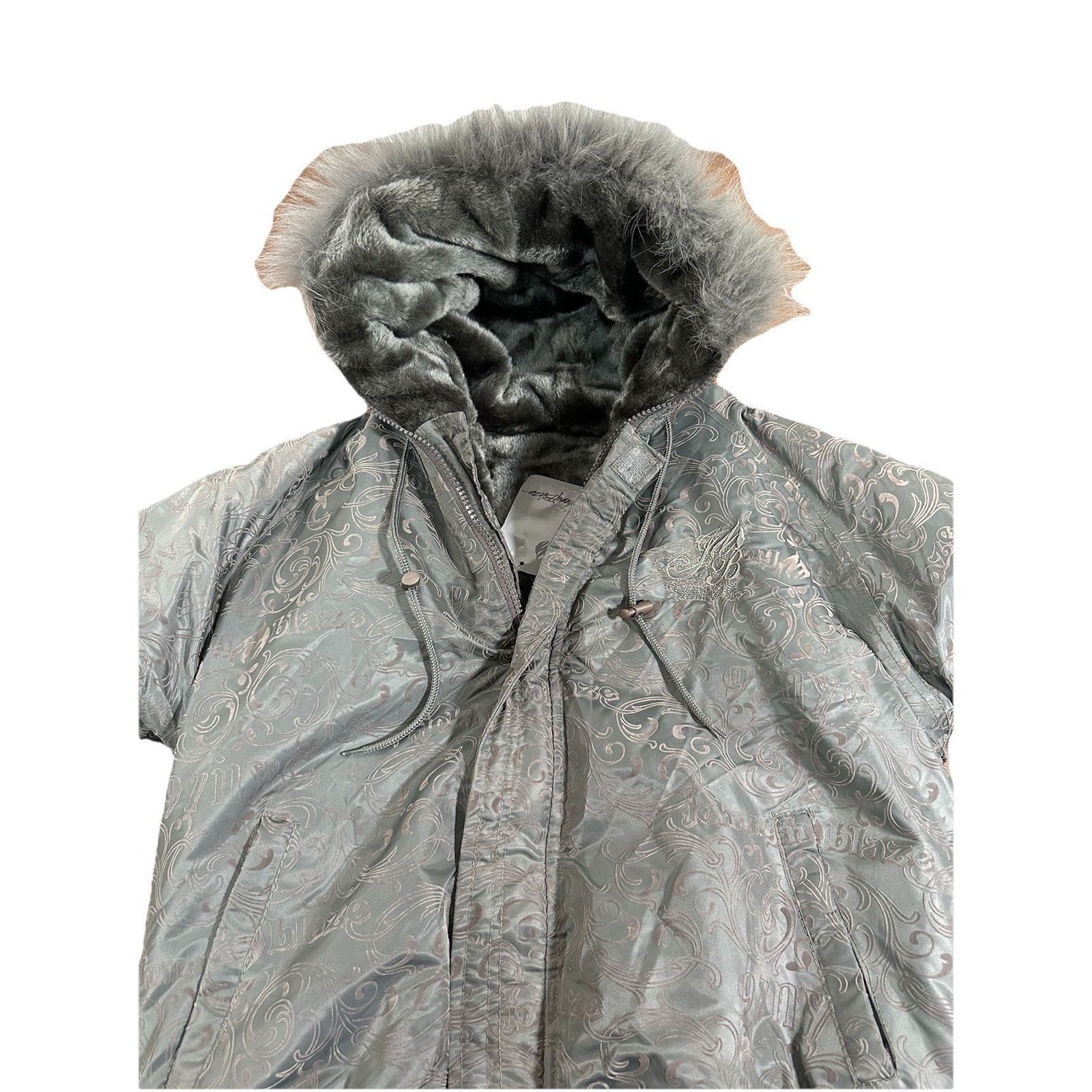 Vintage Vintage Johnny Blaze Reversible Faux Fur Jacket Coat Y2K 90s Size US L / EU 52-54 / 3 - 3 Thumbnail