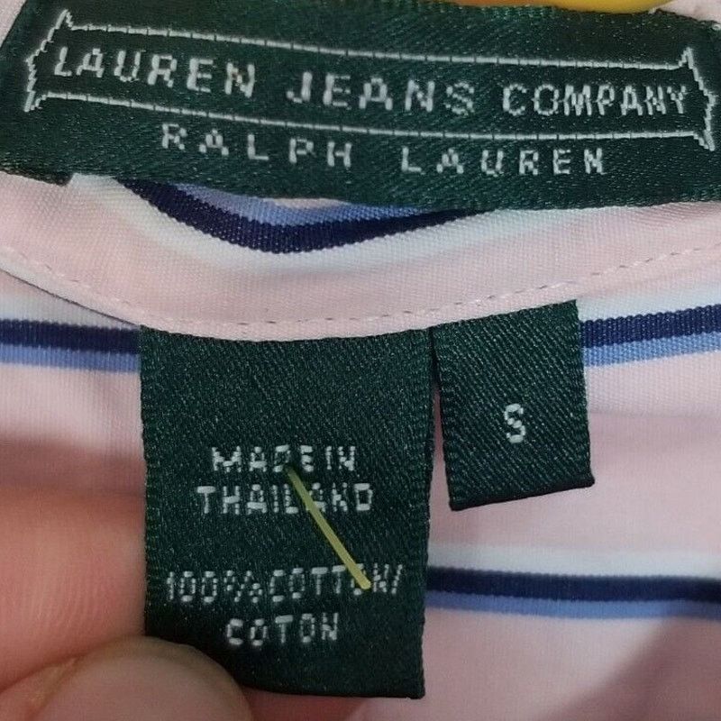 Ralph Lauren Ralph Lauren Womens Classic Striped Ruffle Blouse 6 Preppy Size S / US 4 / IT 40 - 5 Thumbnail