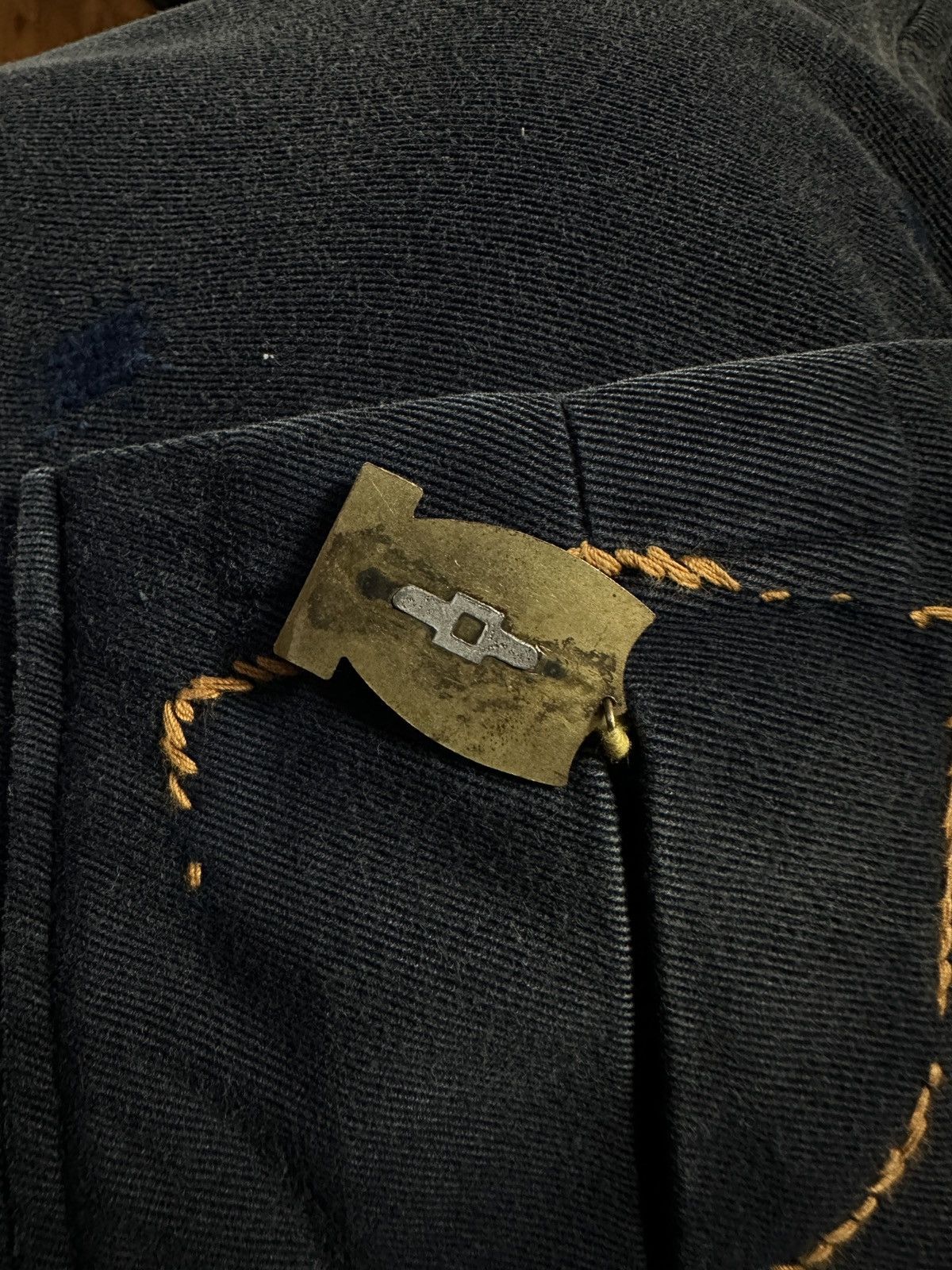 Kapital Napoleon Navy Blazer Cardigan French chore coat sweat jacket Size US L / EU 52-54 / 3 - 14 Thumbnail