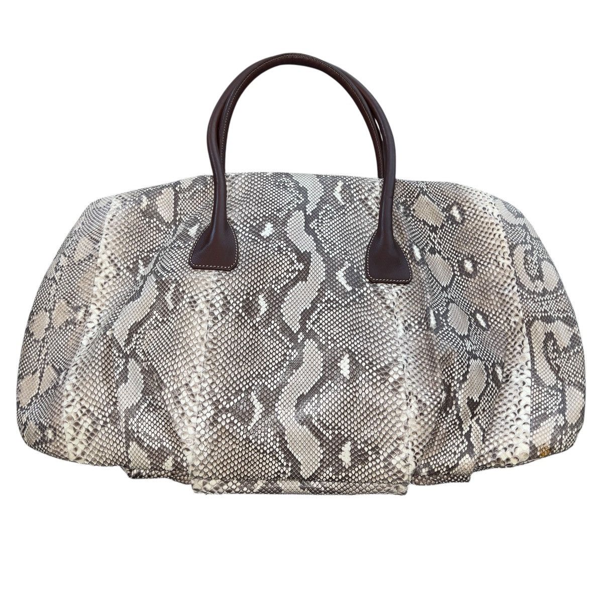 Jil Sander JIL SANDER Real Python Leather Mini Boston Bag “PITONE FOLD” Size ONE SIZE - 12 Thumbnail