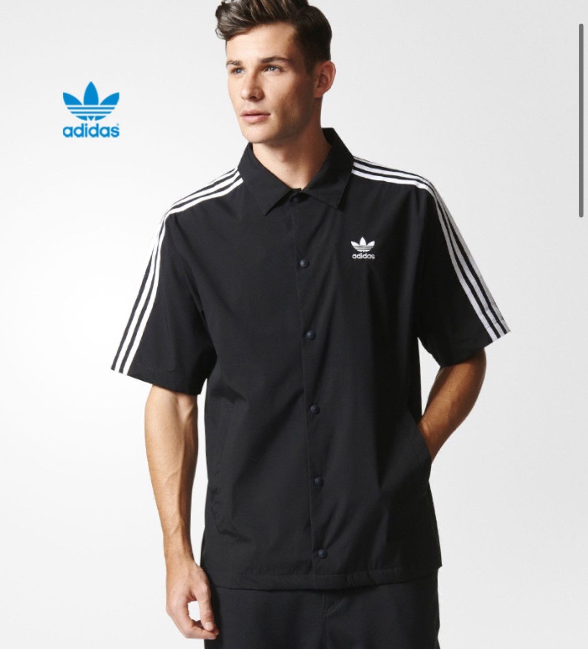 Adidas Adidas Originals short sleeve Coach Jacket Size US L / EU 52-54 / 3 - 15 Thumbnail