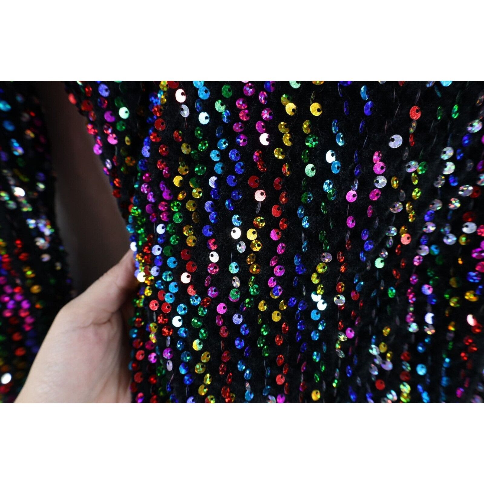 Vintage Vintage 90s Y2K Streetwear Rainbow Sequin Dress Size M / US 6-8 / IT 42-44 - 9 Thumbnail