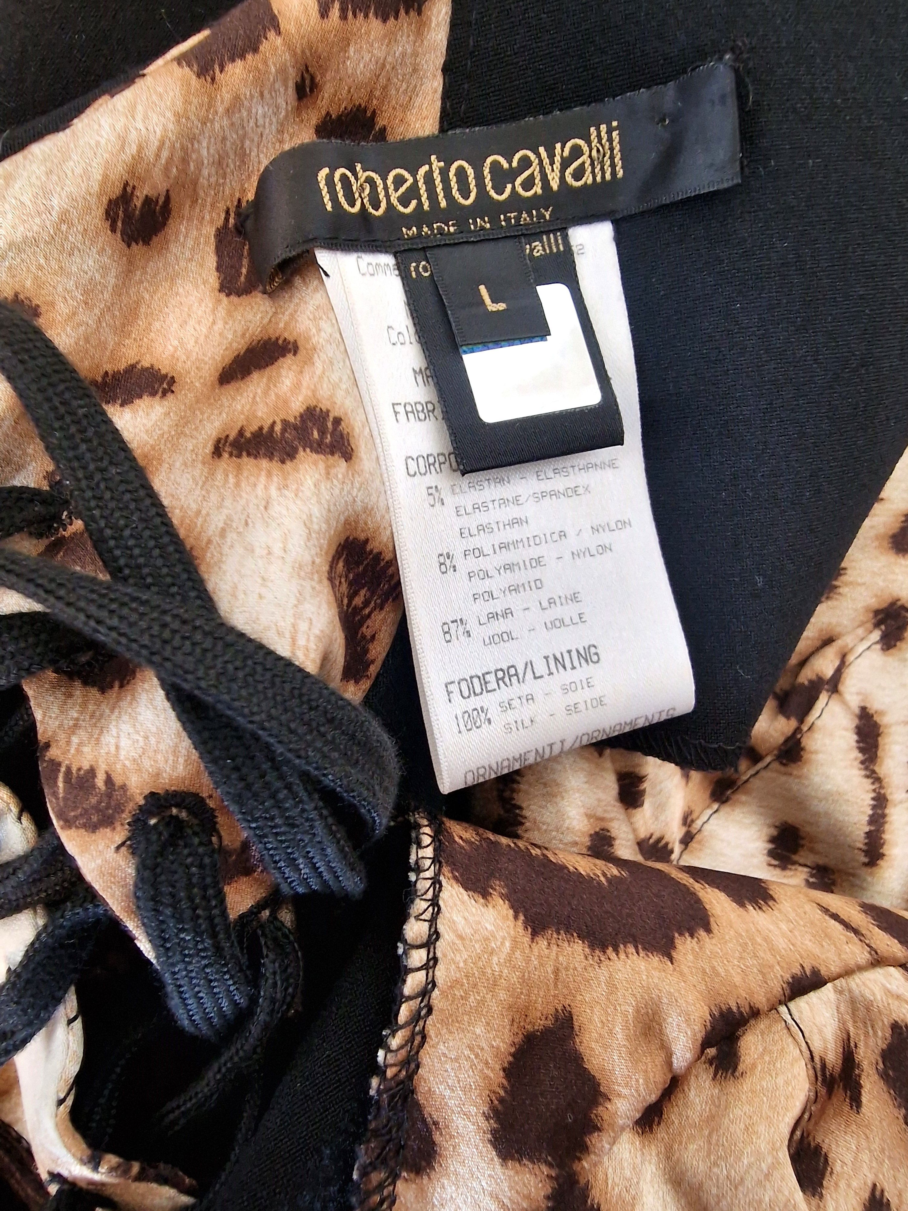Roberto Cavalli Roberto Cavalli Leopard Tiger Lace up Large Bustier Corset Size L / US 10 / IT 46 - 8 Thumbnail