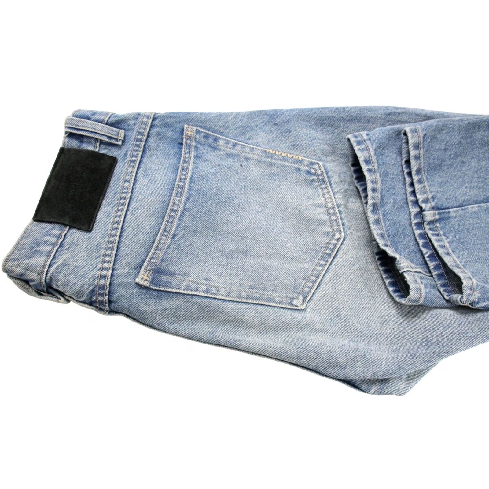 Vintage NEUW Studio Relaxed Jeans Men's W31/L32 Blue Whiskers Faded Button Fly Denim Casual Jeans Men Size US 31 - 5 Thumbnail